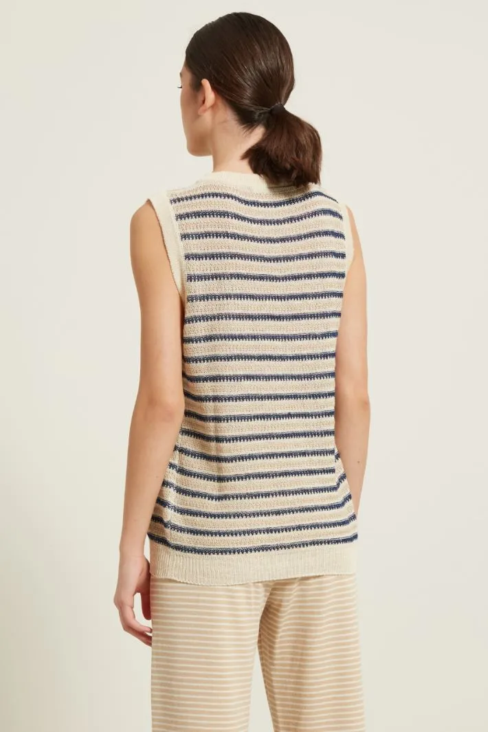 Gilet in maglia crépe