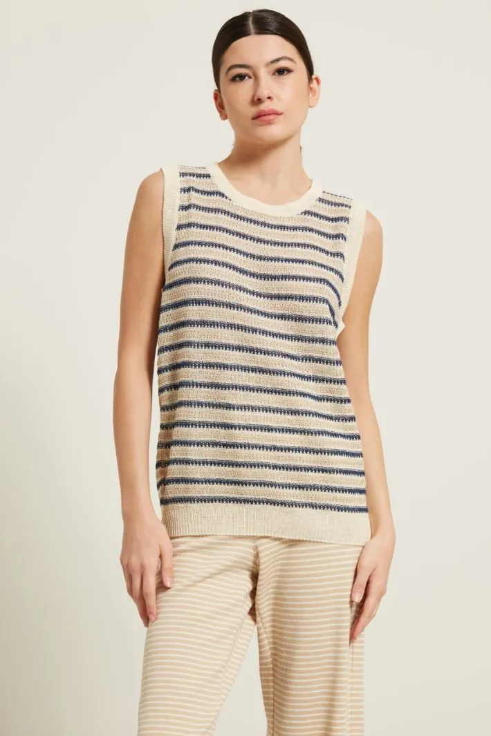 Gilet in maglia crépe