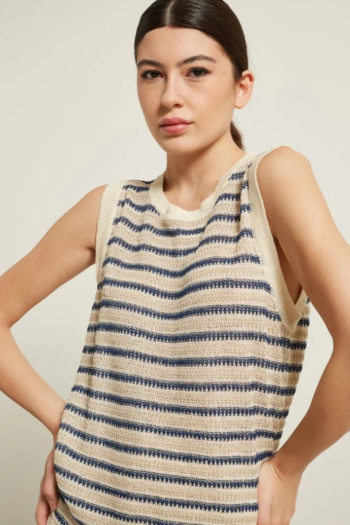 Gilet in maglia crépe