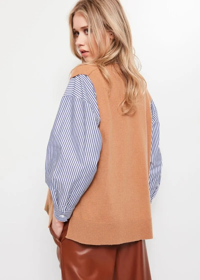 Gilet in misto lana e cachemire