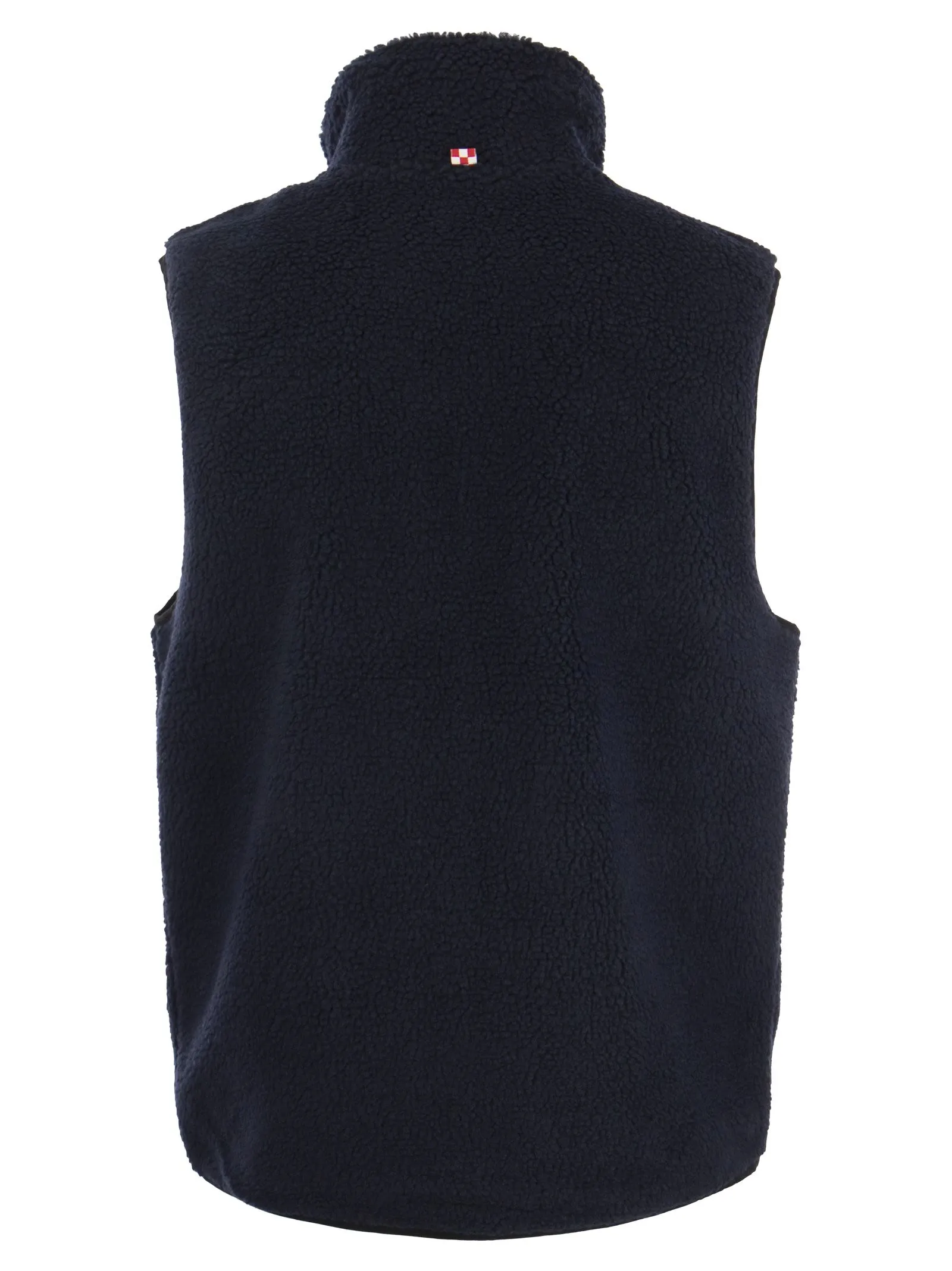 Gilet in sherpa con tasche applicate