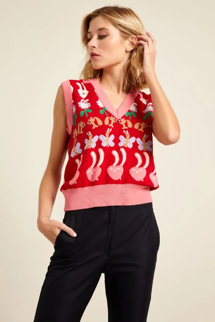 Gilet jacquard