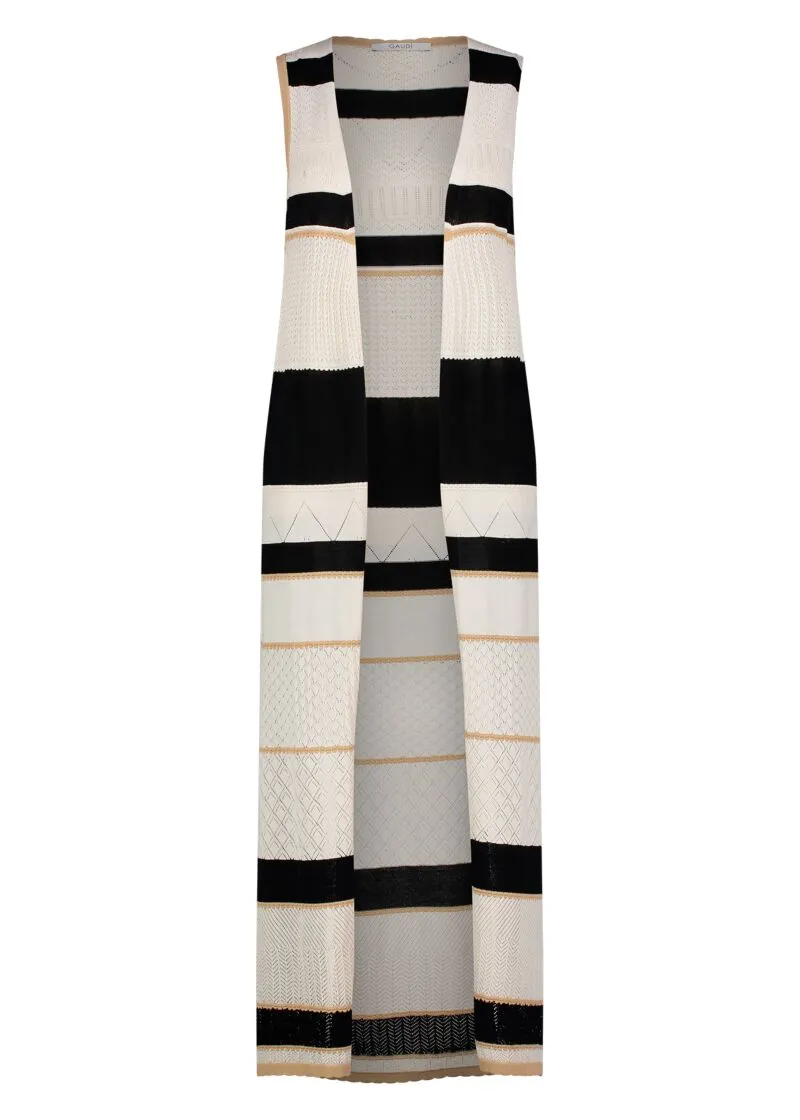 Gilet lungo a righe
