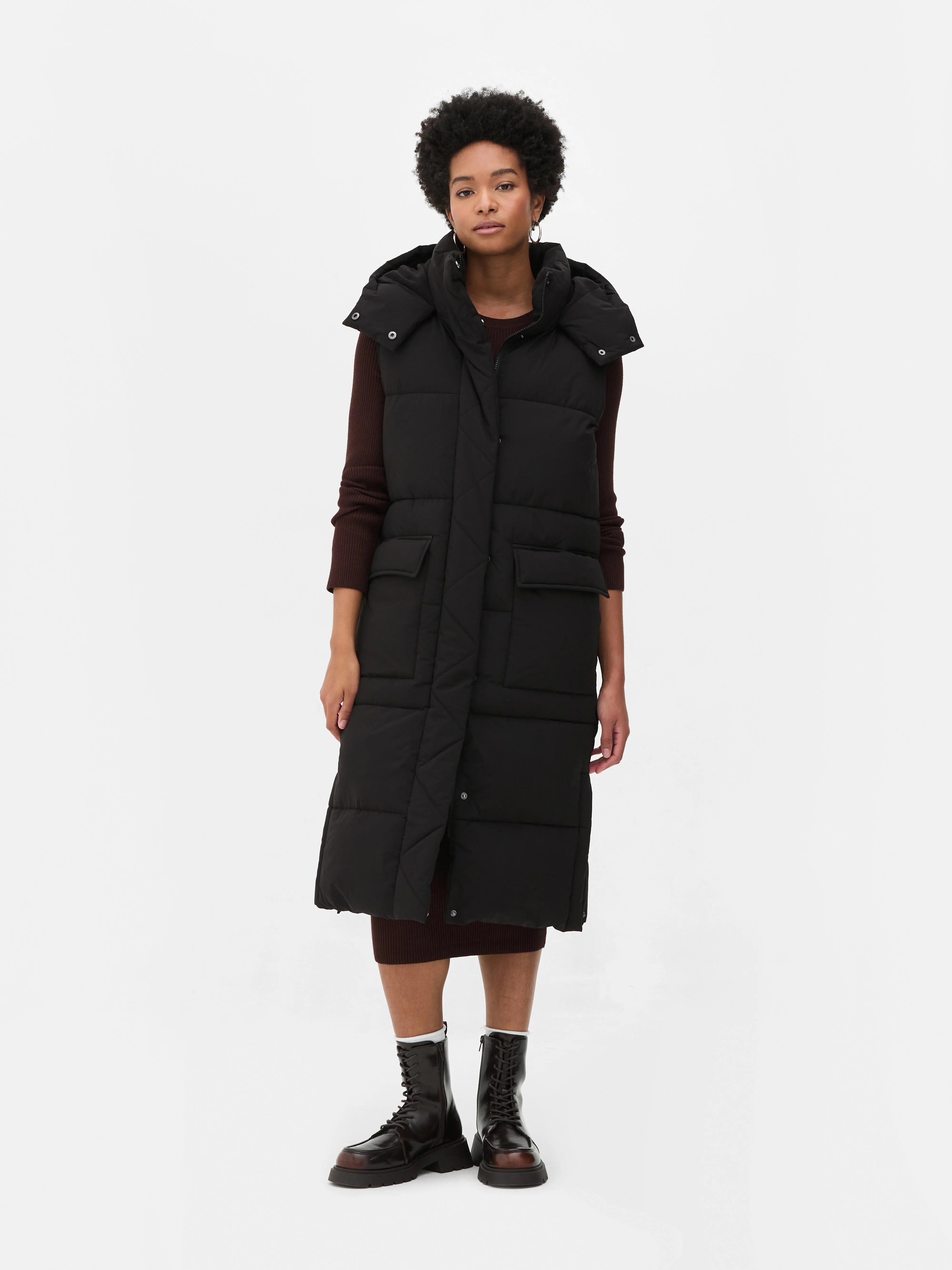 Gilet lungo imbottito