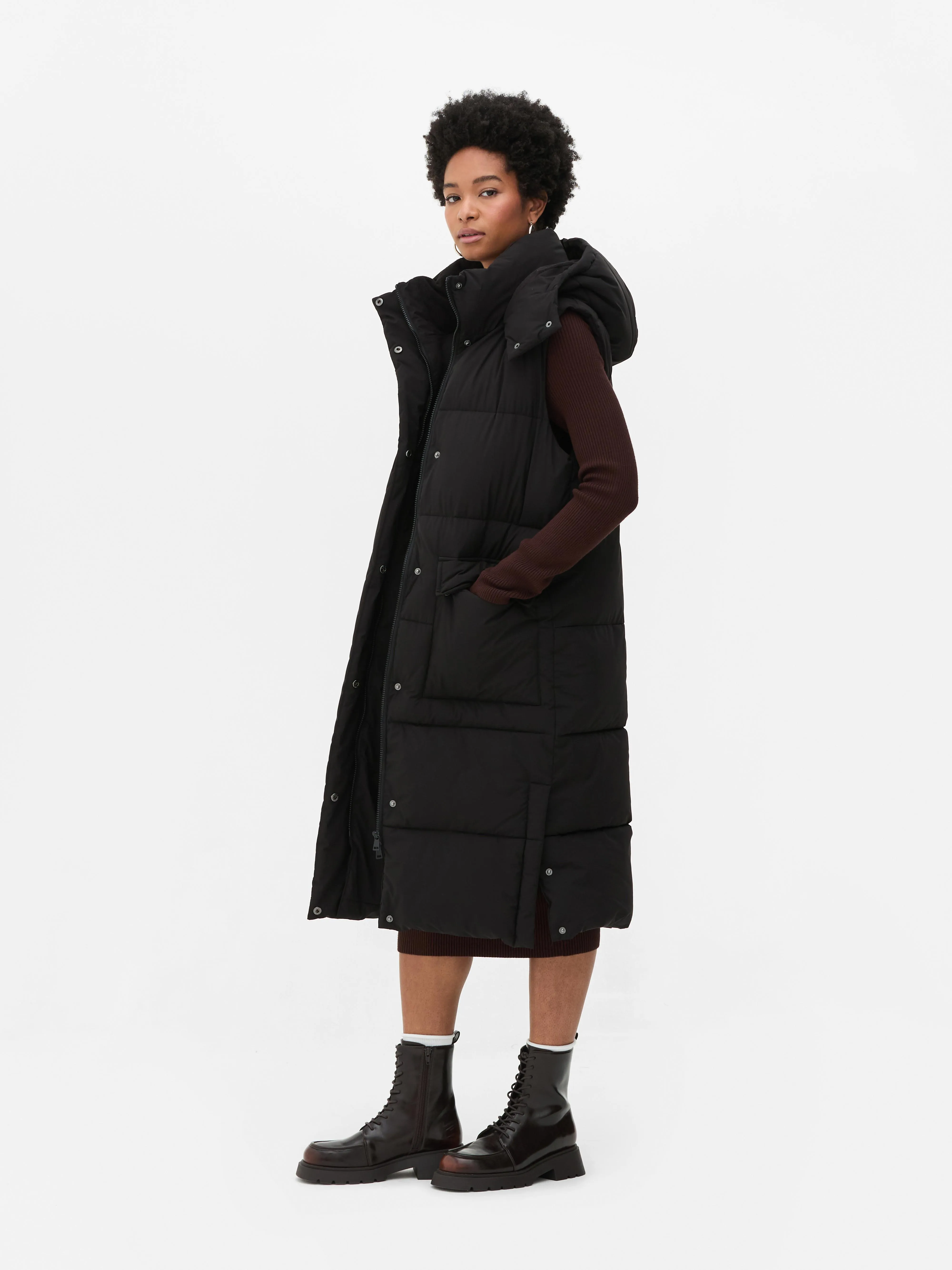 Gilet lungo imbottito