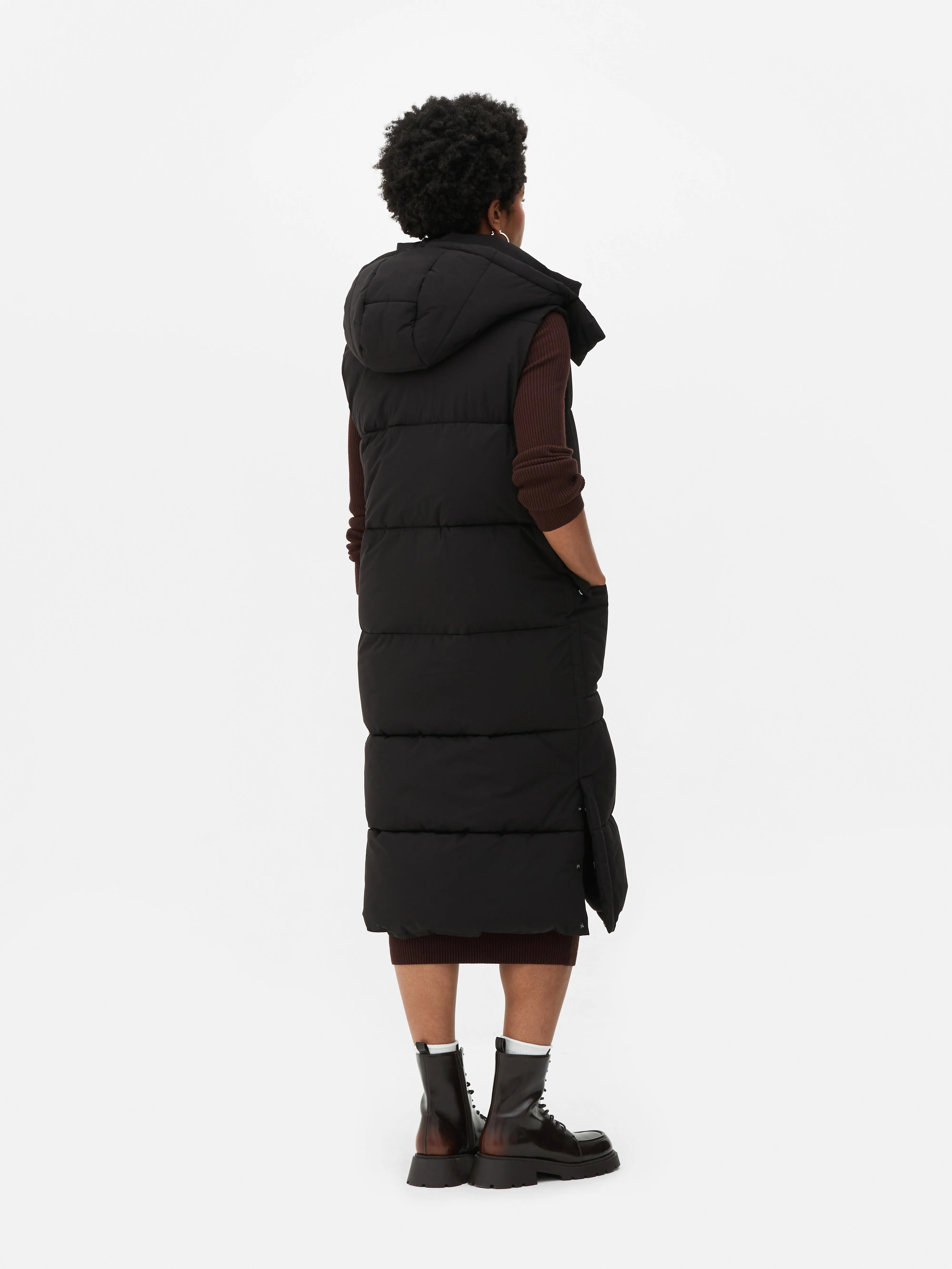 Gilet lungo imbottito