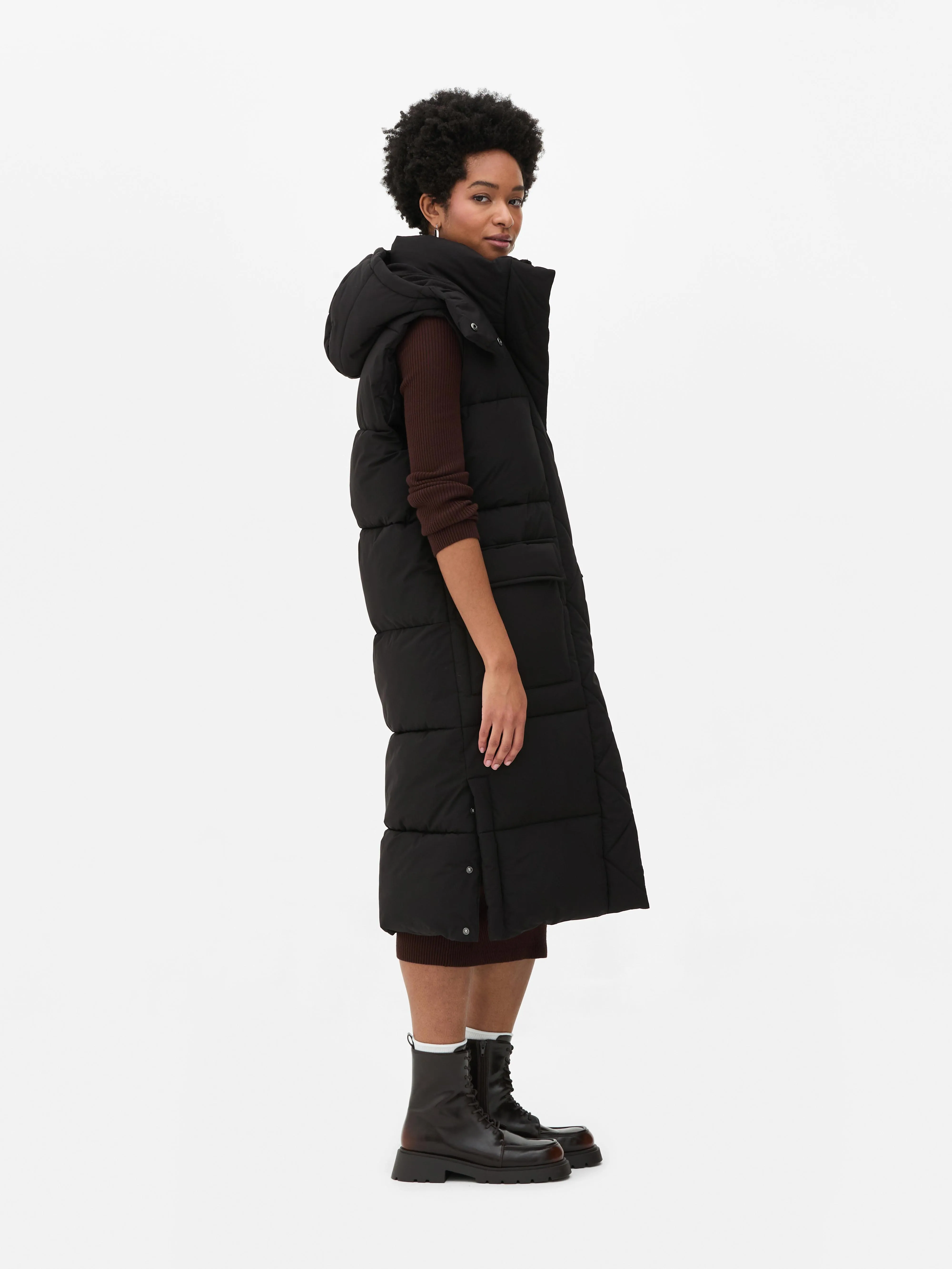 Gilet lungo imbottito
