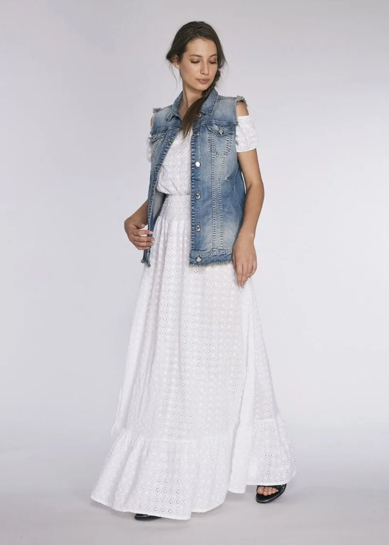 Gilet lungo in denim