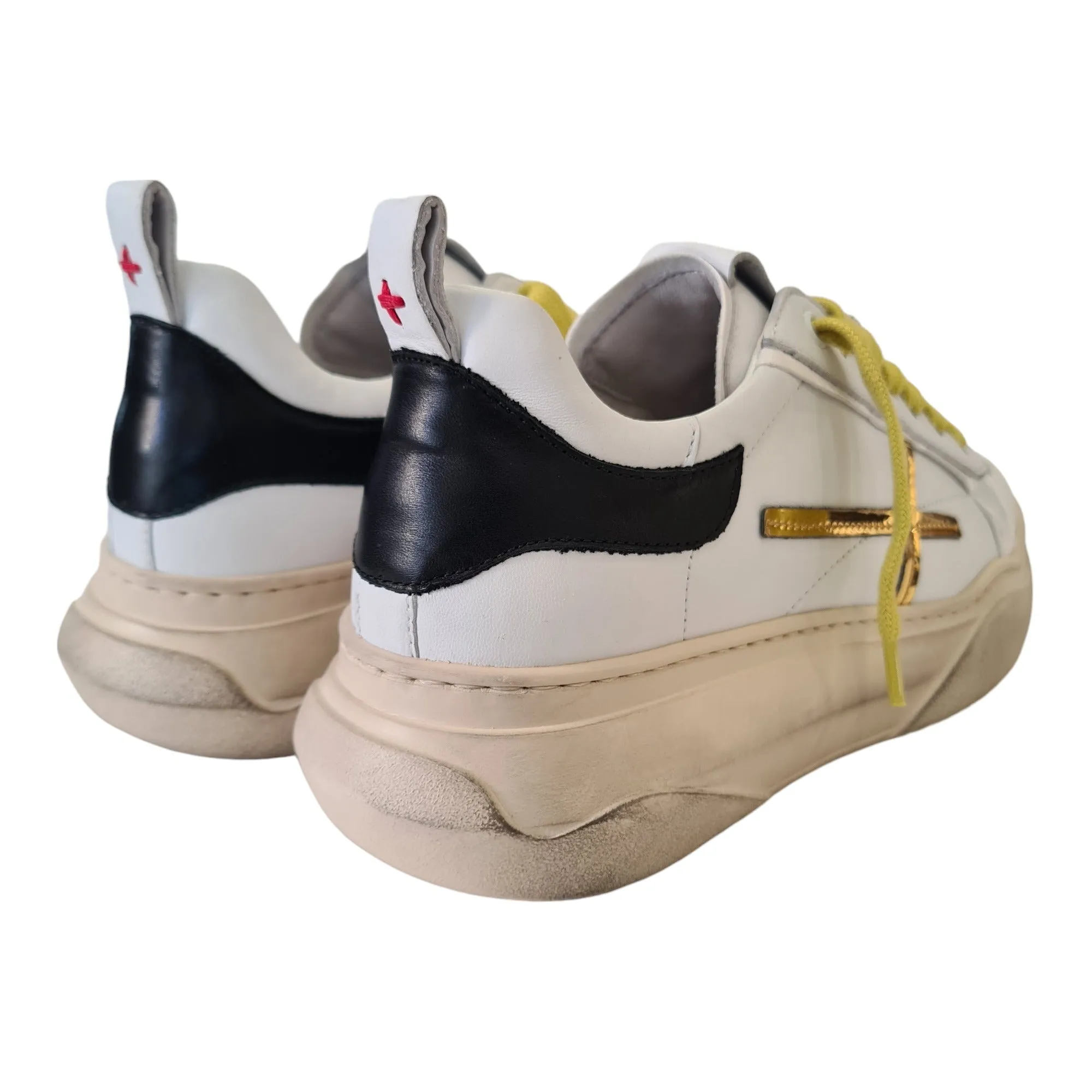 Gio+ Sneakers Donna Bianca-Oro-Nero Rif.18