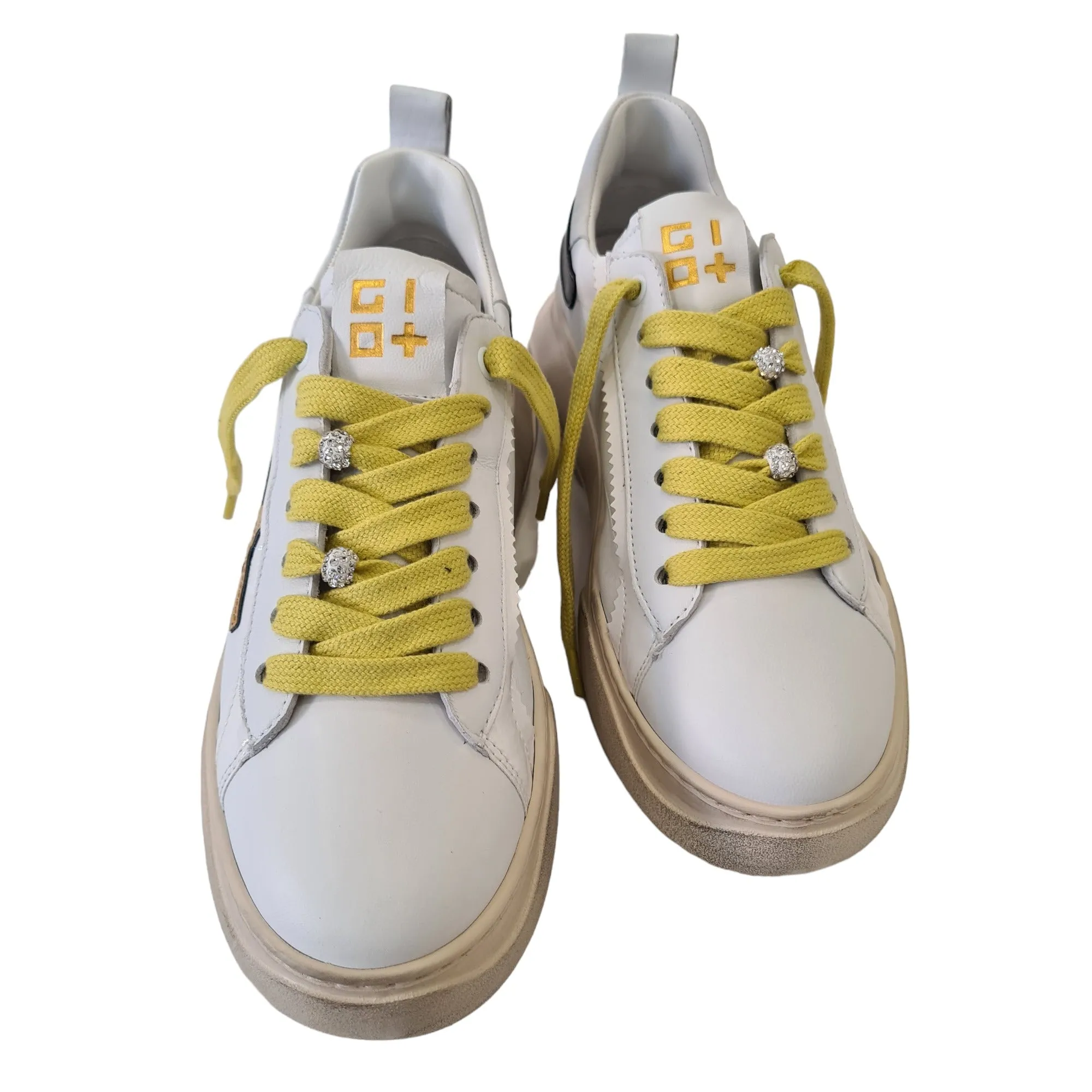 Gio+ Sneakers Donna Bianca-Oro-Nero Rif.18