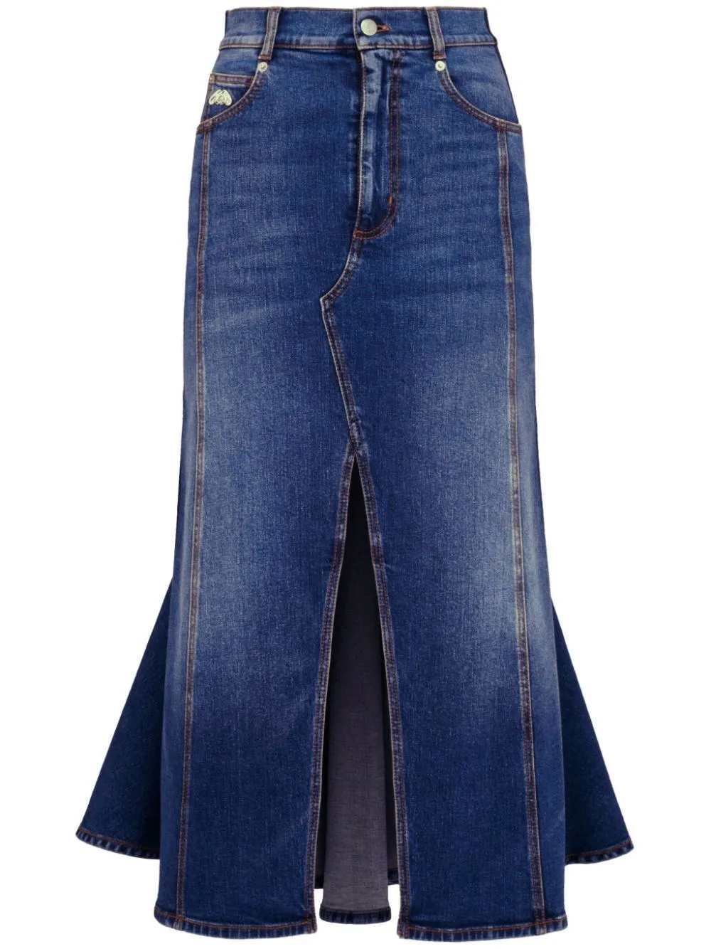 Gonna denim midi