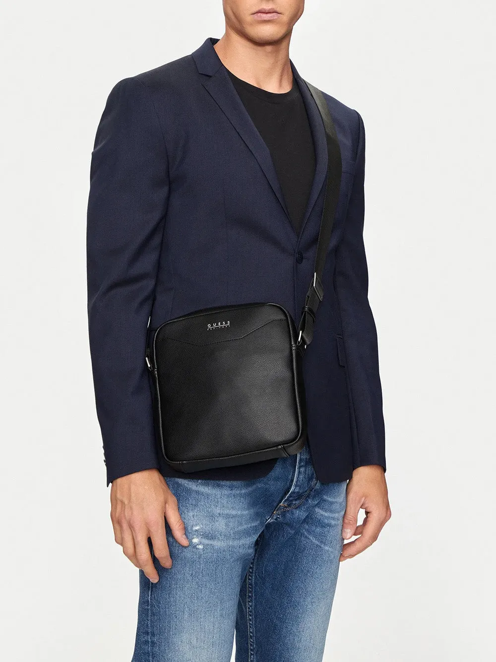 GUESS Borsa a Tracolla Uomo - Nero modello HMMETUP4259