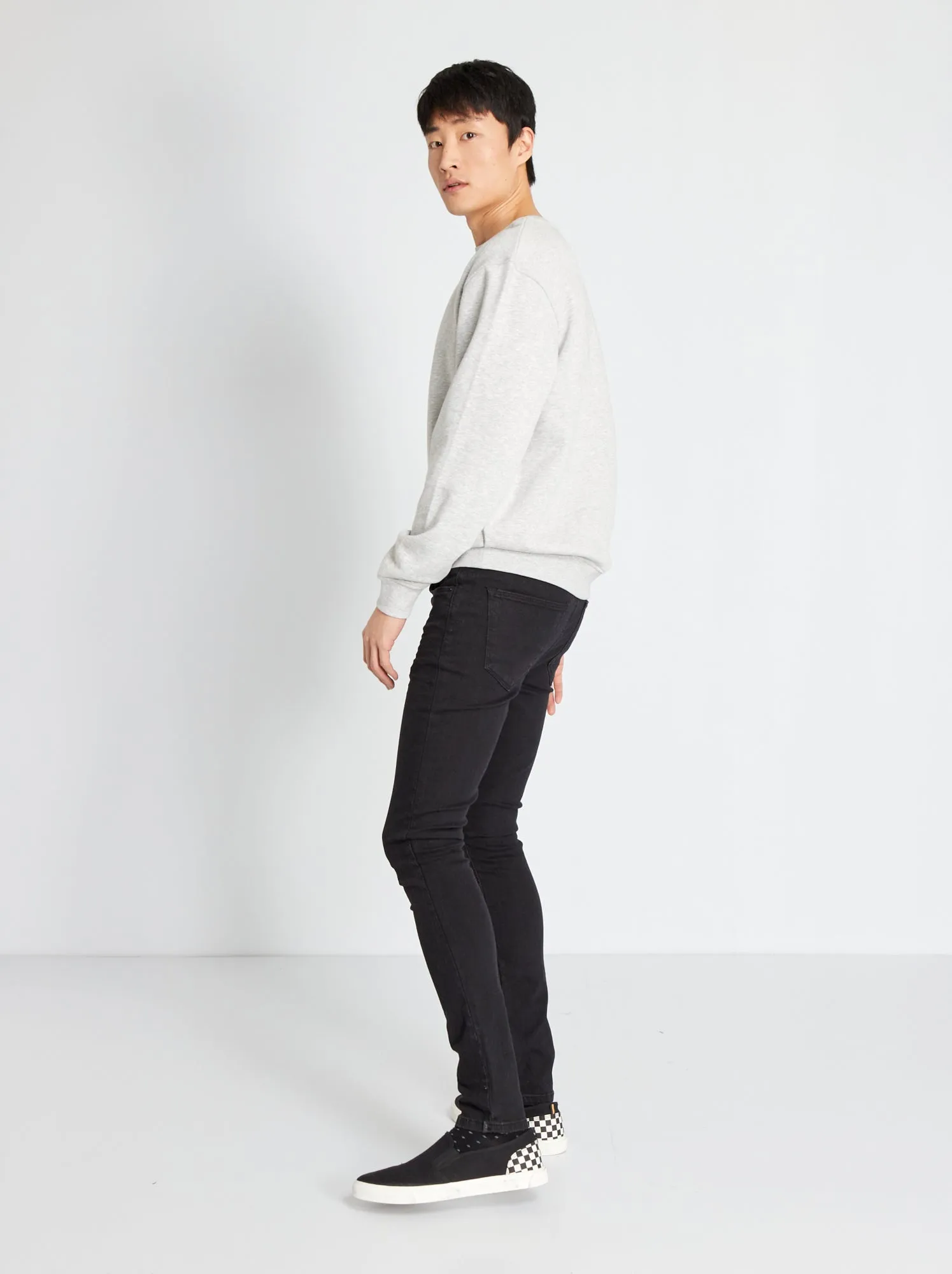 Jeans skinny stretch - 5 tasche - NERO