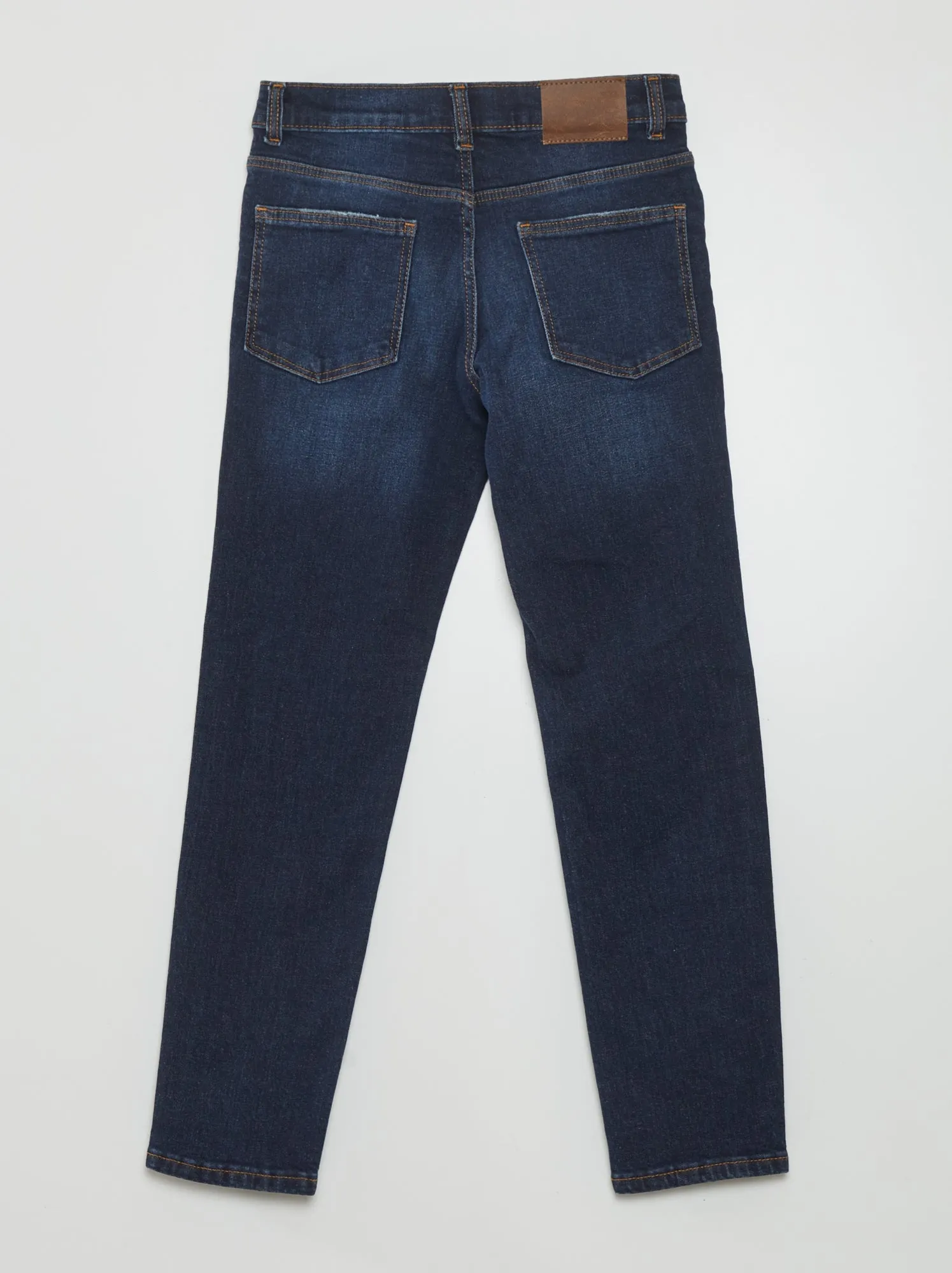 Jeans slim a vita alta regolabile - BLU