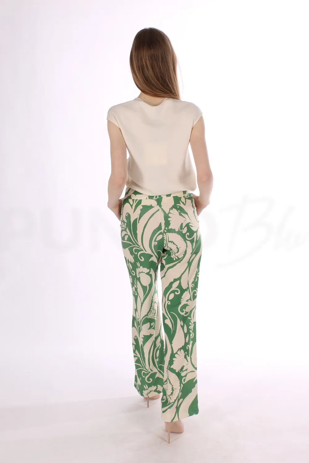 KOCCA | PANTALONI SVASATI CON FANTASIA FLOREALE - Punto Blu