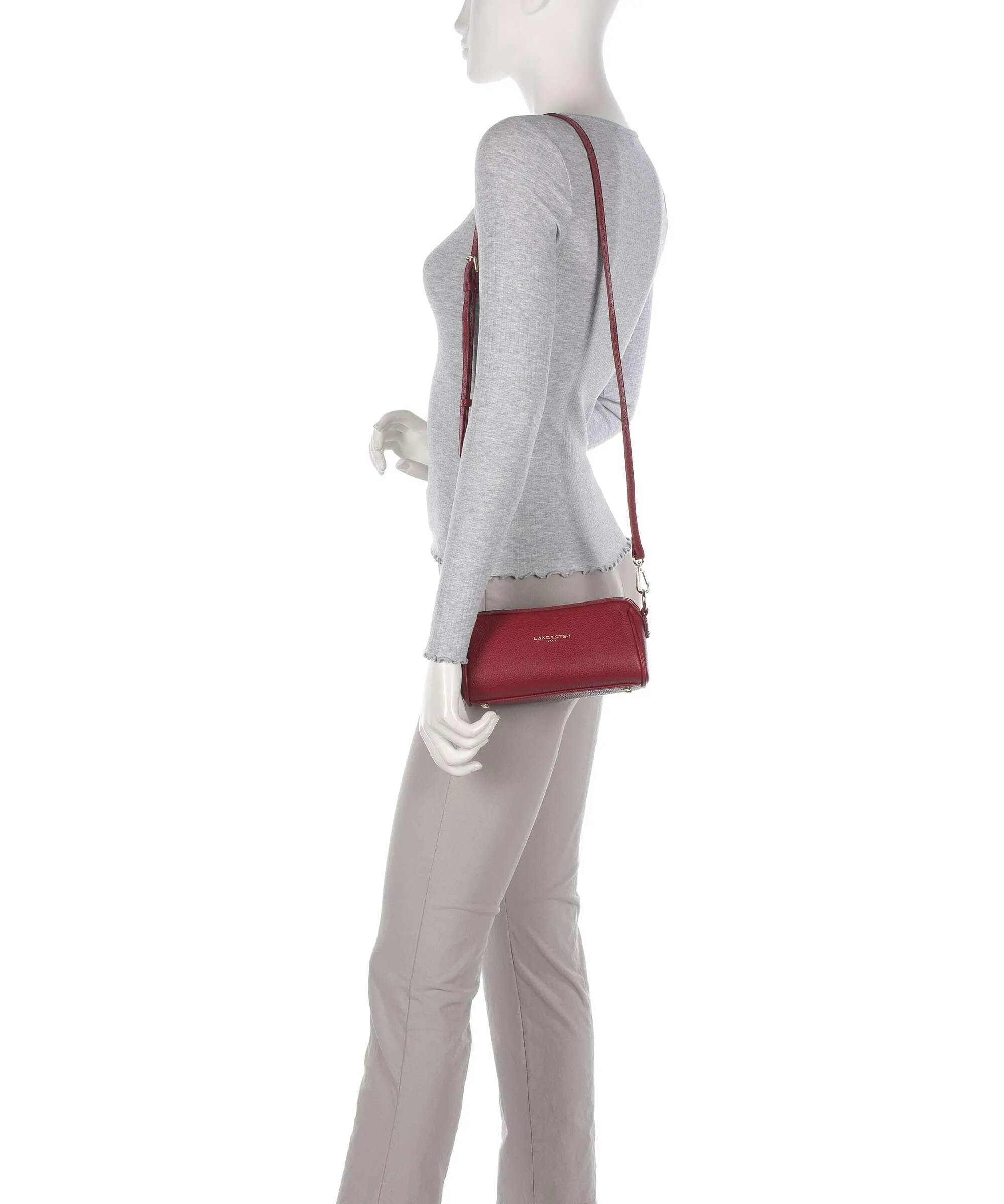  Lancaster Milano Ana Borsa a spalla pelle di vacchetta grana rosso  