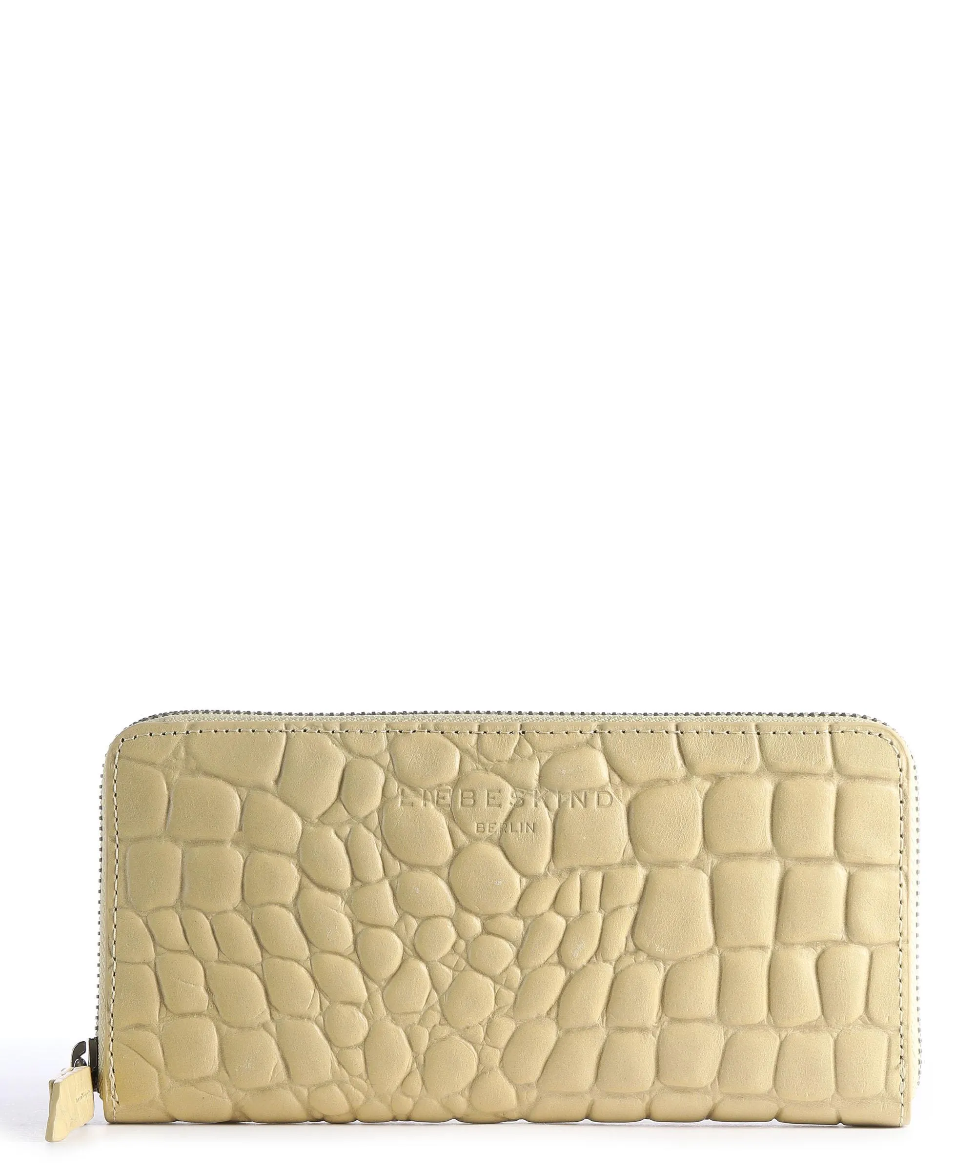  Liebeskind Gigi Waxy Croco Portafoglio pelle in rilievo giallo vaniglia  