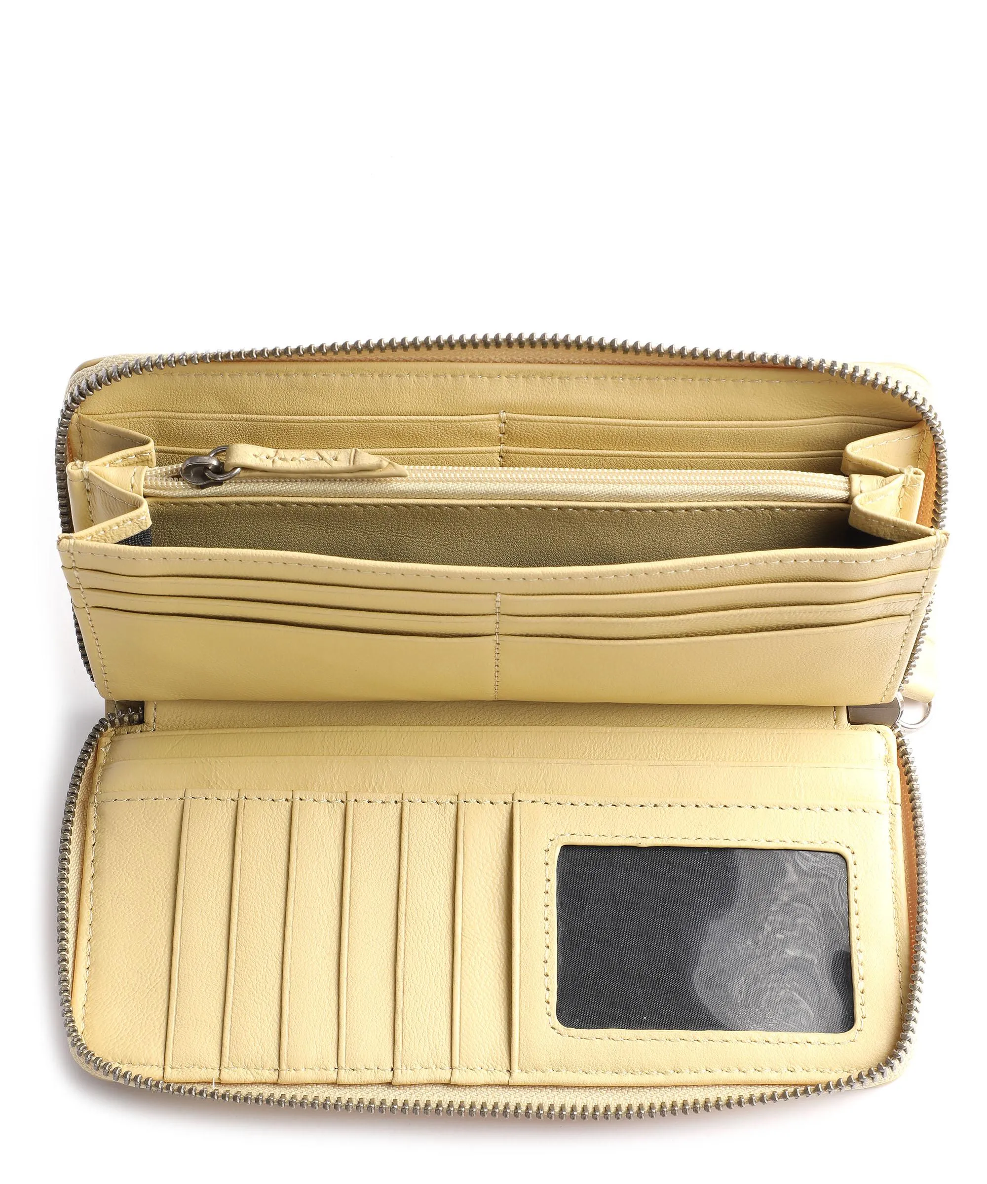  Liebeskind Gigi Waxy Croco Portafoglio pelle in rilievo giallo vaniglia  