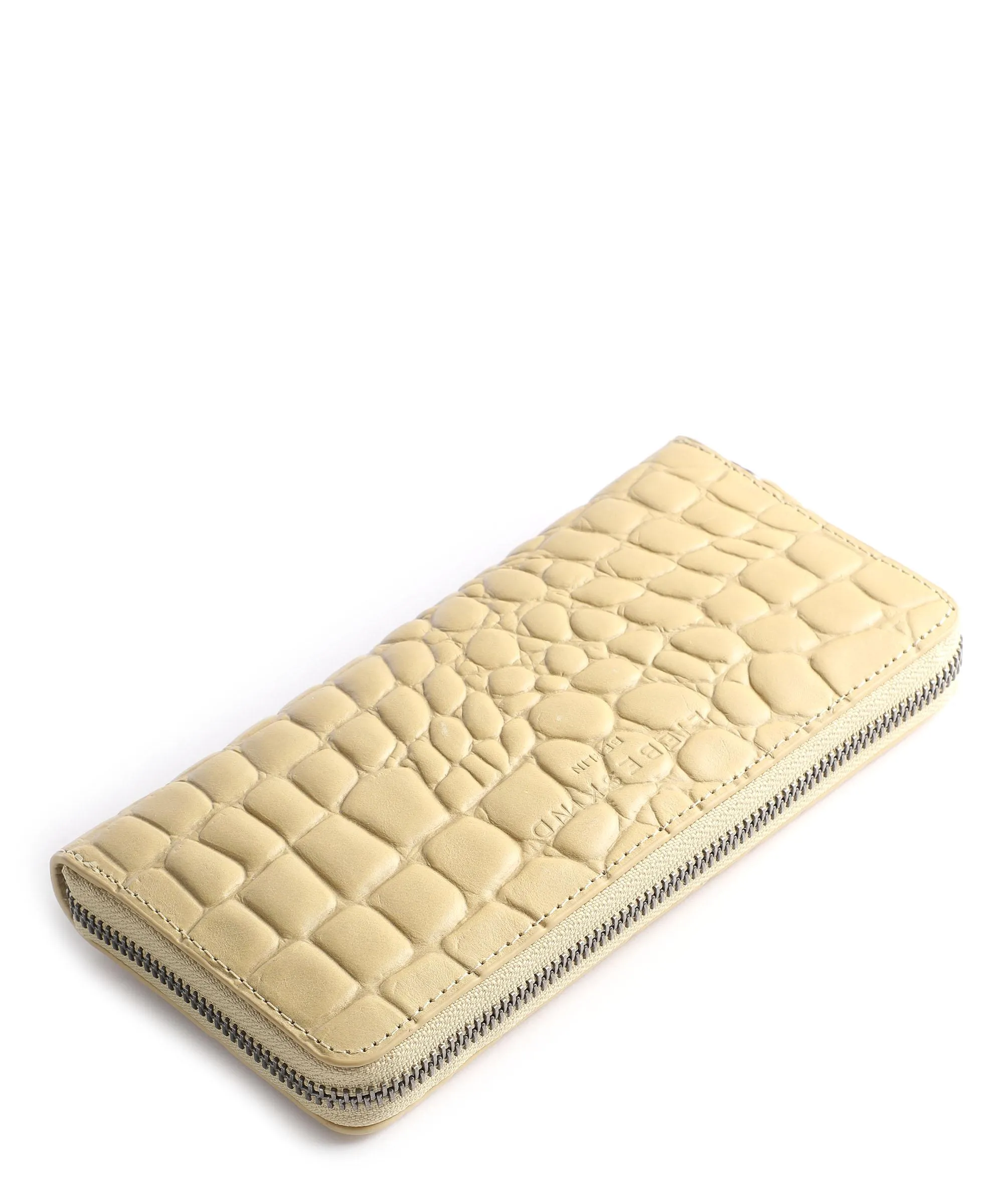  Liebeskind Gigi Waxy Croco Portafoglio pelle in rilievo giallo vaniglia  