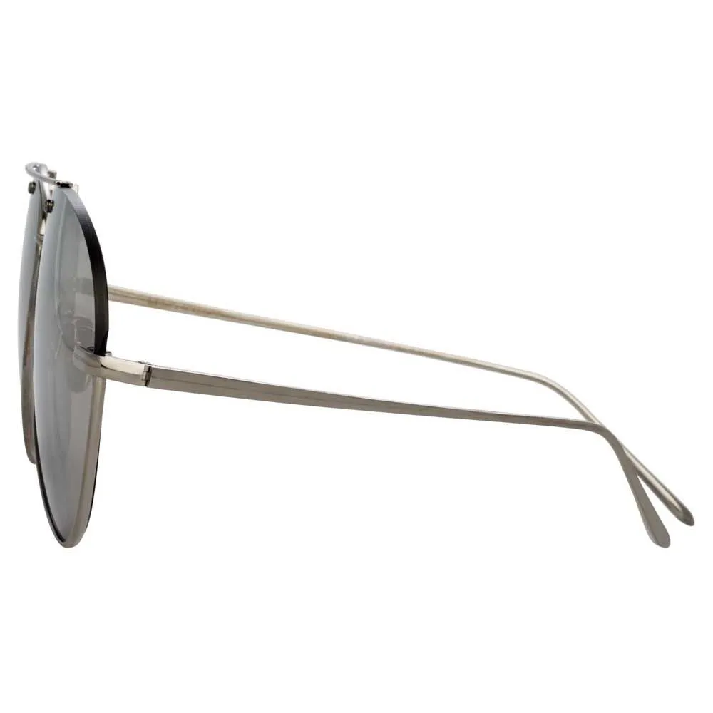 Linda Farrow - Occhiali da Sole Aviator 859 C2 - Oro Bianco - Linda Farrow Eyewear