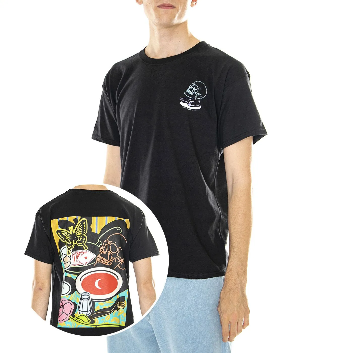 LONDON STORE M' Erk14 For London 05 Black - Maglietta Girocollo Uomo Nera    