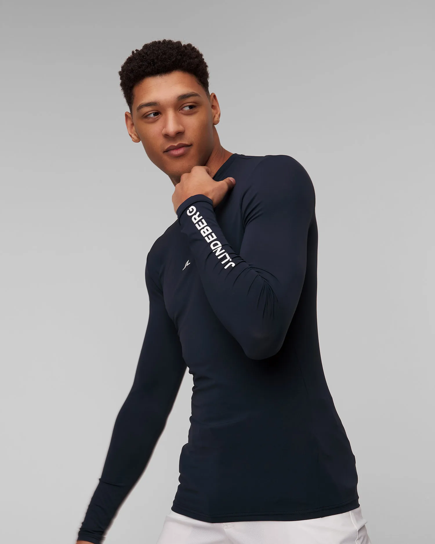 Maglietta a maniche lunghe blu scuro da uomo J.Lindeberg Thor GMJT09160-6855