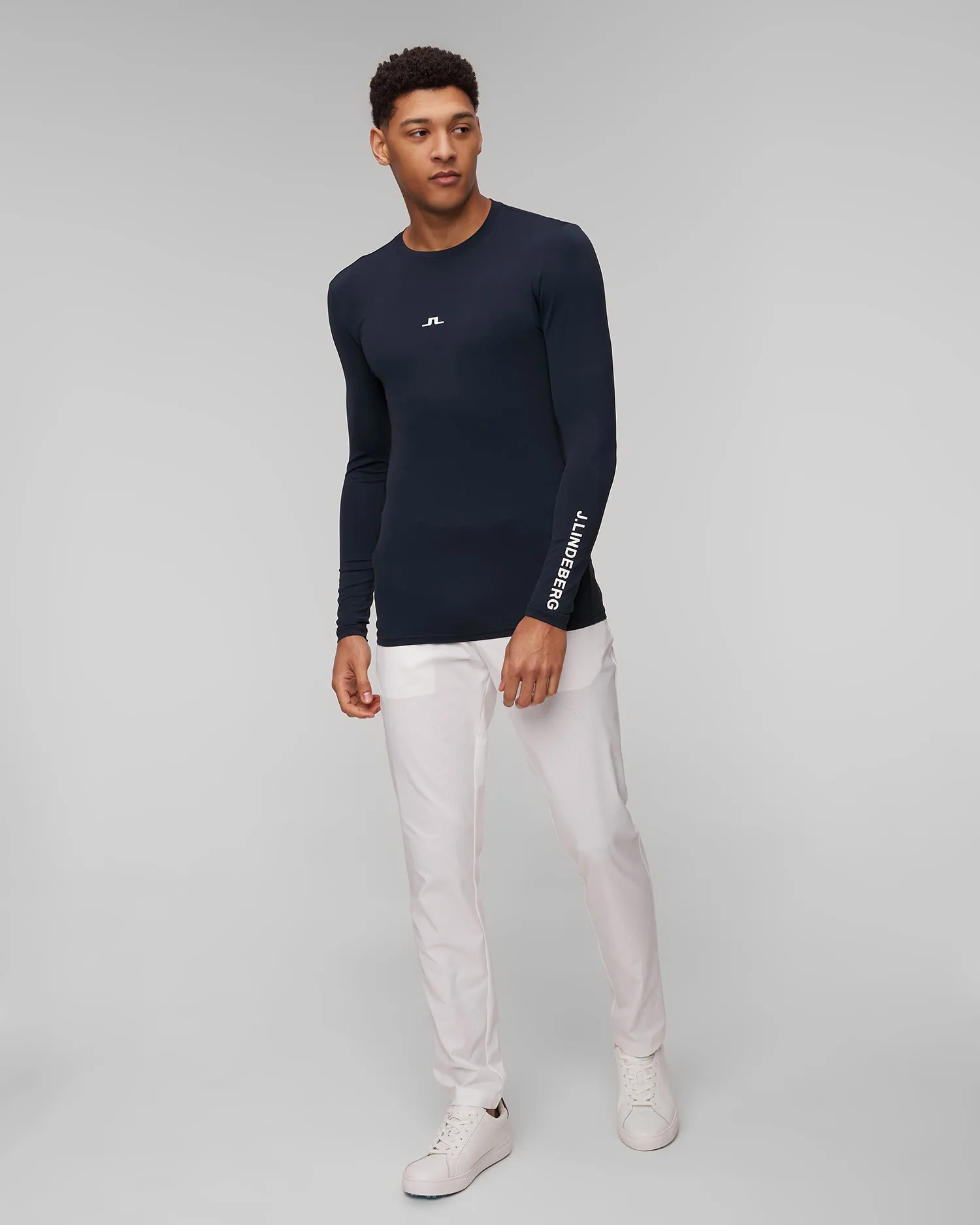 Maglietta a maniche lunghe blu scuro da uomo J.Lindeberg Thor GMJT09160-6855