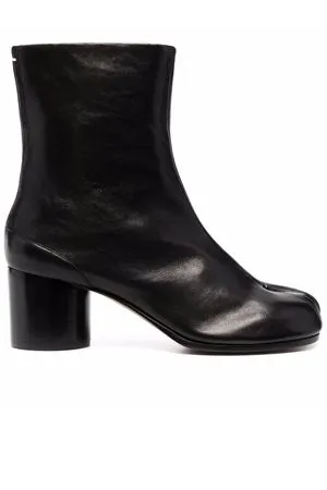MAISON MARGIELA Calzature,Stivali Stivaletti Tabi 60mm in pelle nera 