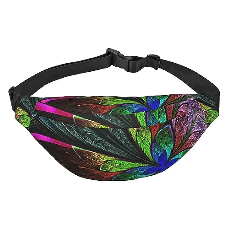 Marsupio con farfalla arcobaleno per donna uomo marsupio cintura regolabile casual marsupio marsupio per viaggi escursionismo ma