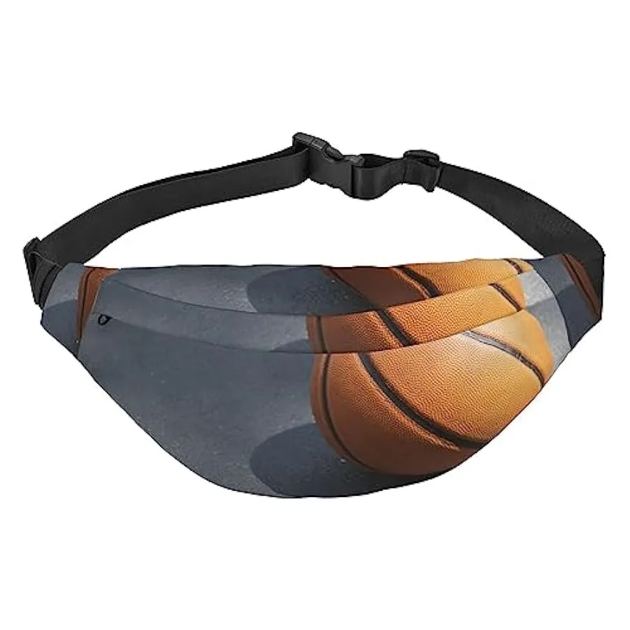 Marsupio con stampa palla da basket per uomo donna borsa a tracolla marsupio marsupio da viaggio, Nero , Taglia unica 131743200