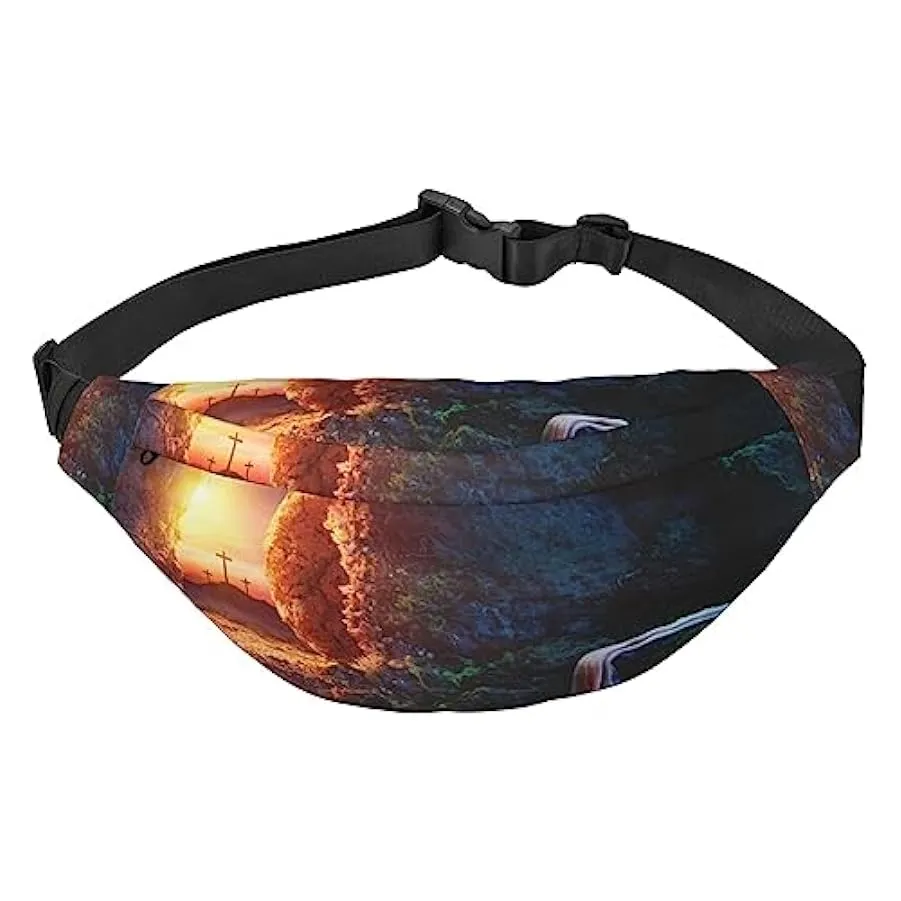 Marsupio per uomo donna borsa a tracolla Sunrise vuota stampa marsupio per allenamento sport viaggio, Come nella foto, Taglia un
