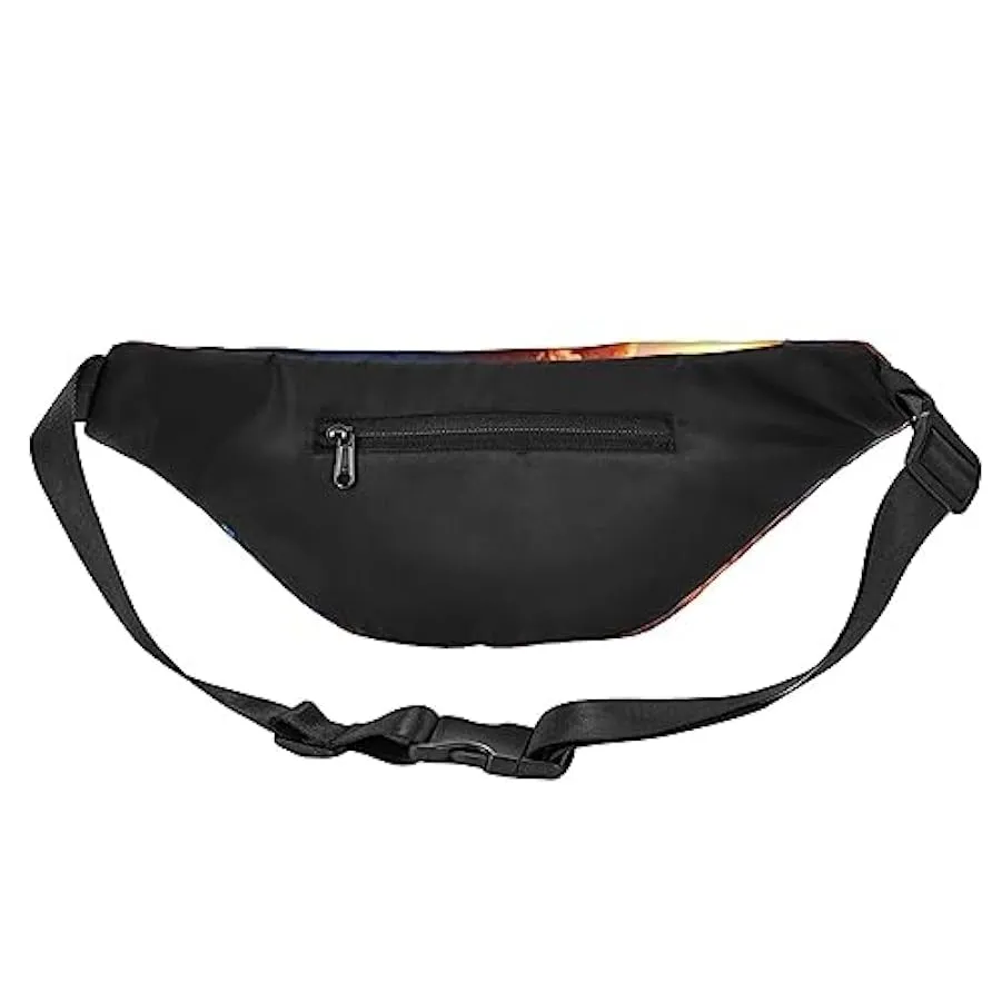 Marsupio per uomo donna borsa a tracolla Sunrise vuota stampa marsupio per allenamento sport viaggio, Come nella foto, Taglia un