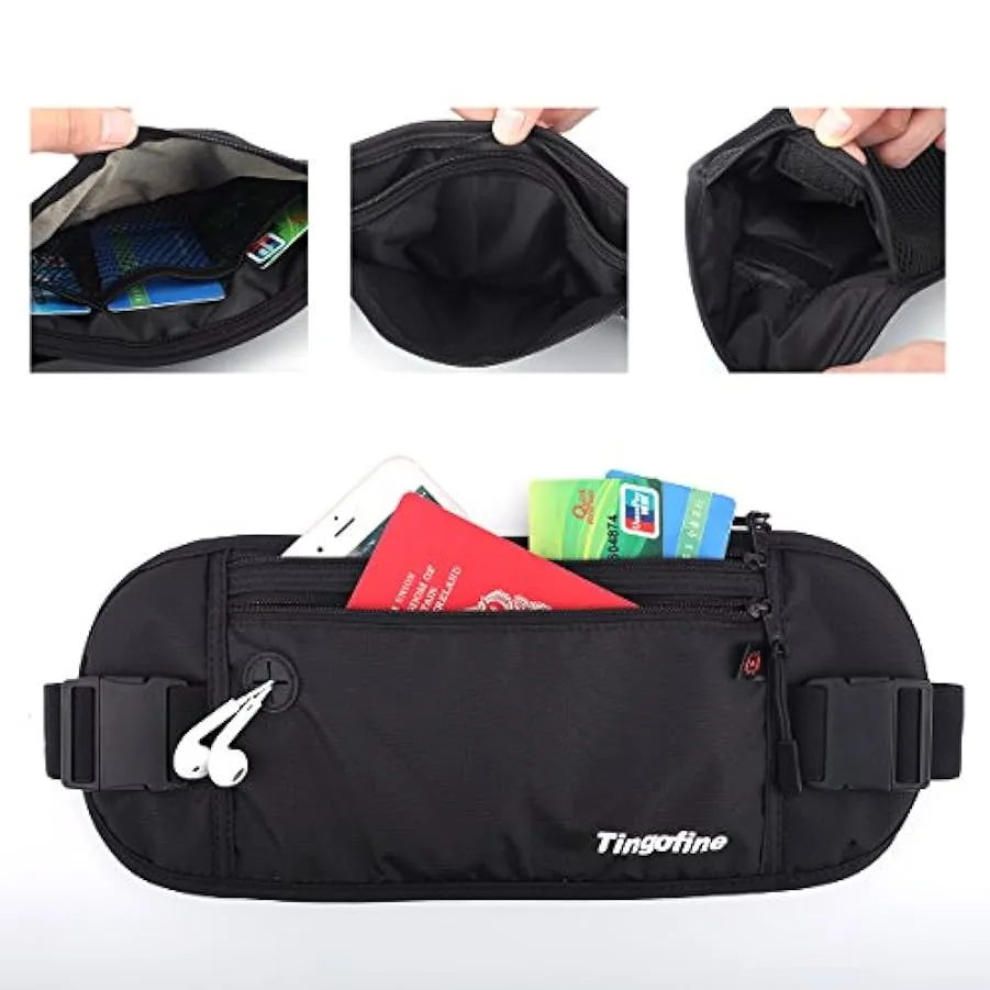 Marsupio sportivo antifurto per esterno Borsa in nylon impermeabile per documenti multifunzione Borsa invisibile per cellulare M
