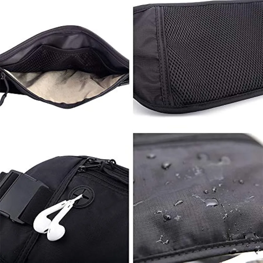 Marsupio sportivo antifurto per esterno Borsa in nylon impermeabile per documenti multifunzione Borsa invisibile per cellulare M