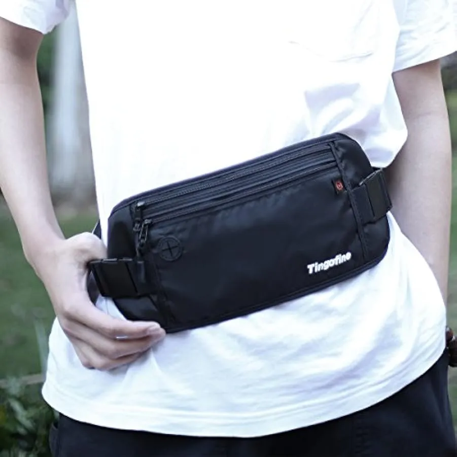 Marsupio sportivo antifurto per esterno Borsa in nylon impermeabile per documenti multifunzione Borsa invisibile per cellulare M