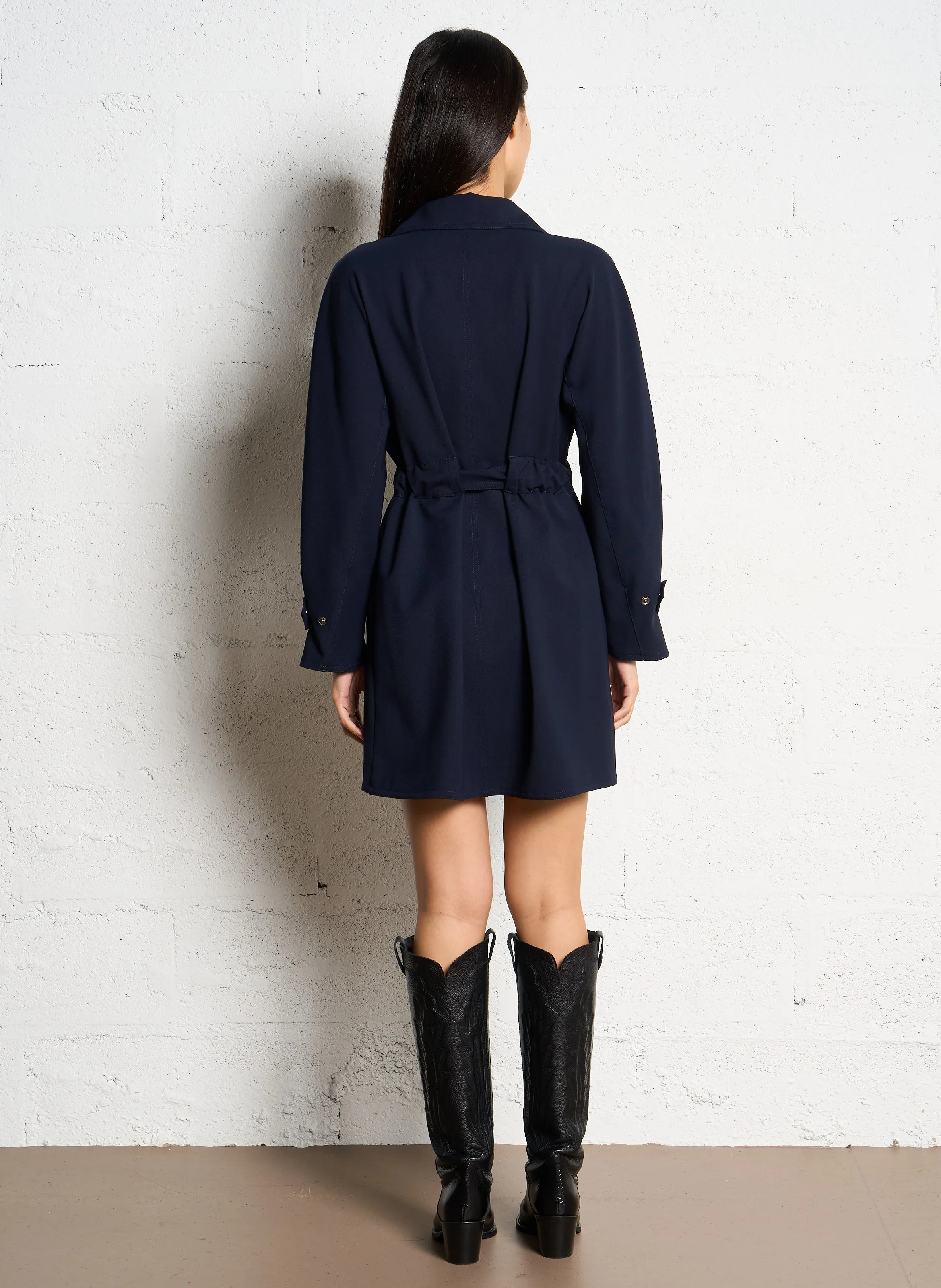  MAX MARA WEEK END   BRIOSO - Abito corto a collo alto | Blu