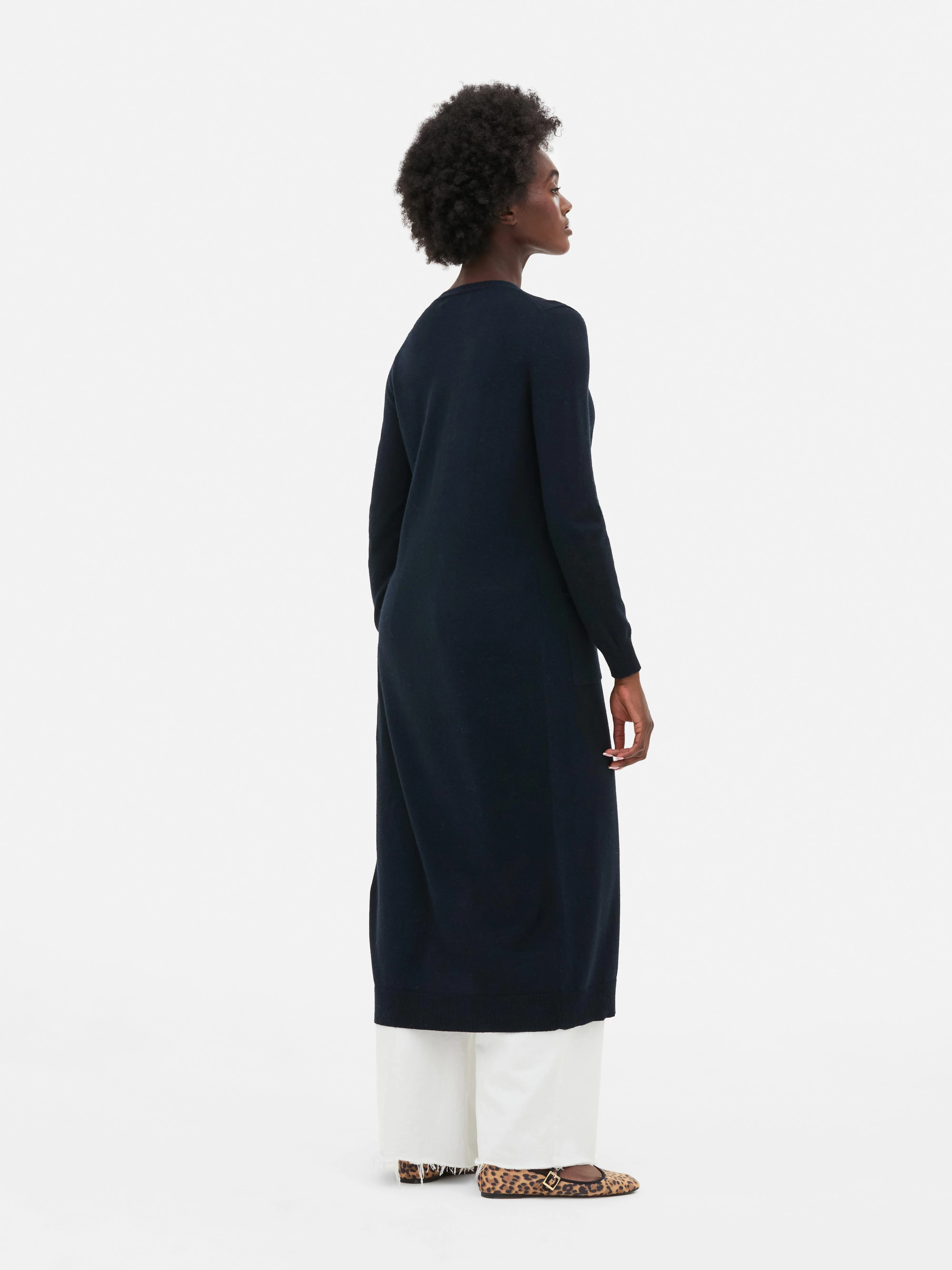 Maxi cardigan con bottoni