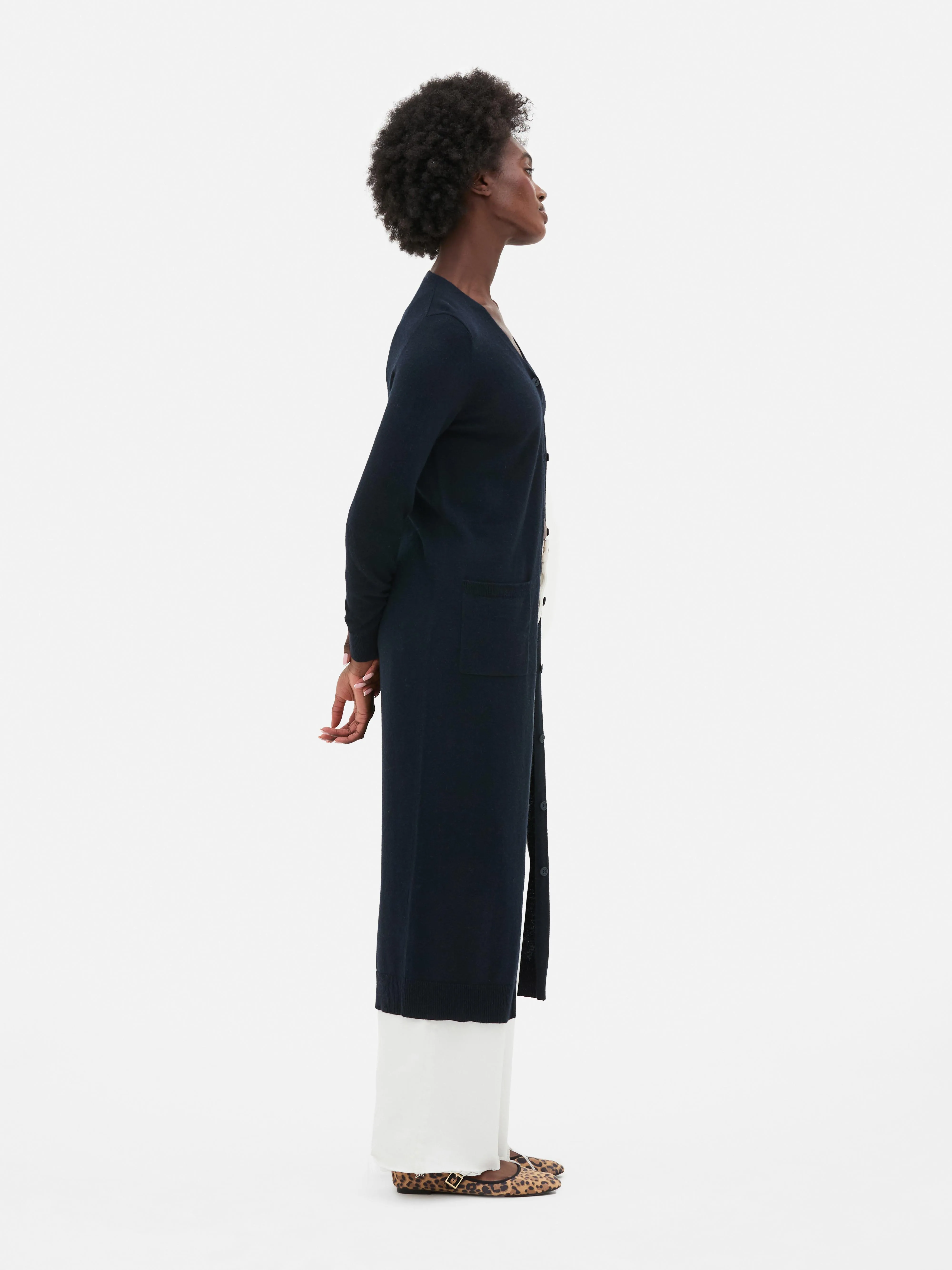 Maxi cardigan con bottoni