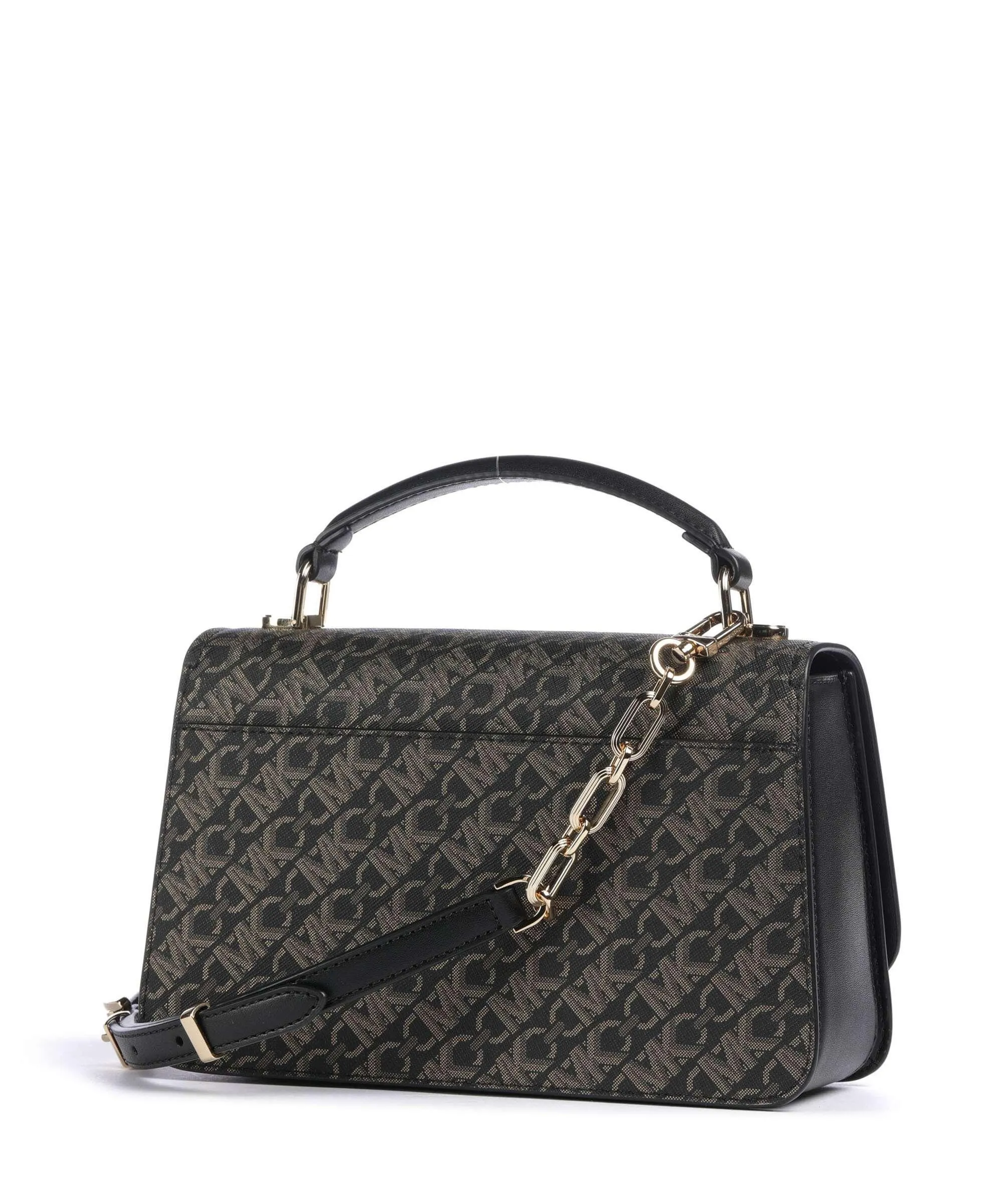  Michael Kors Delancey Borsa a tracolla tela nero/oro  