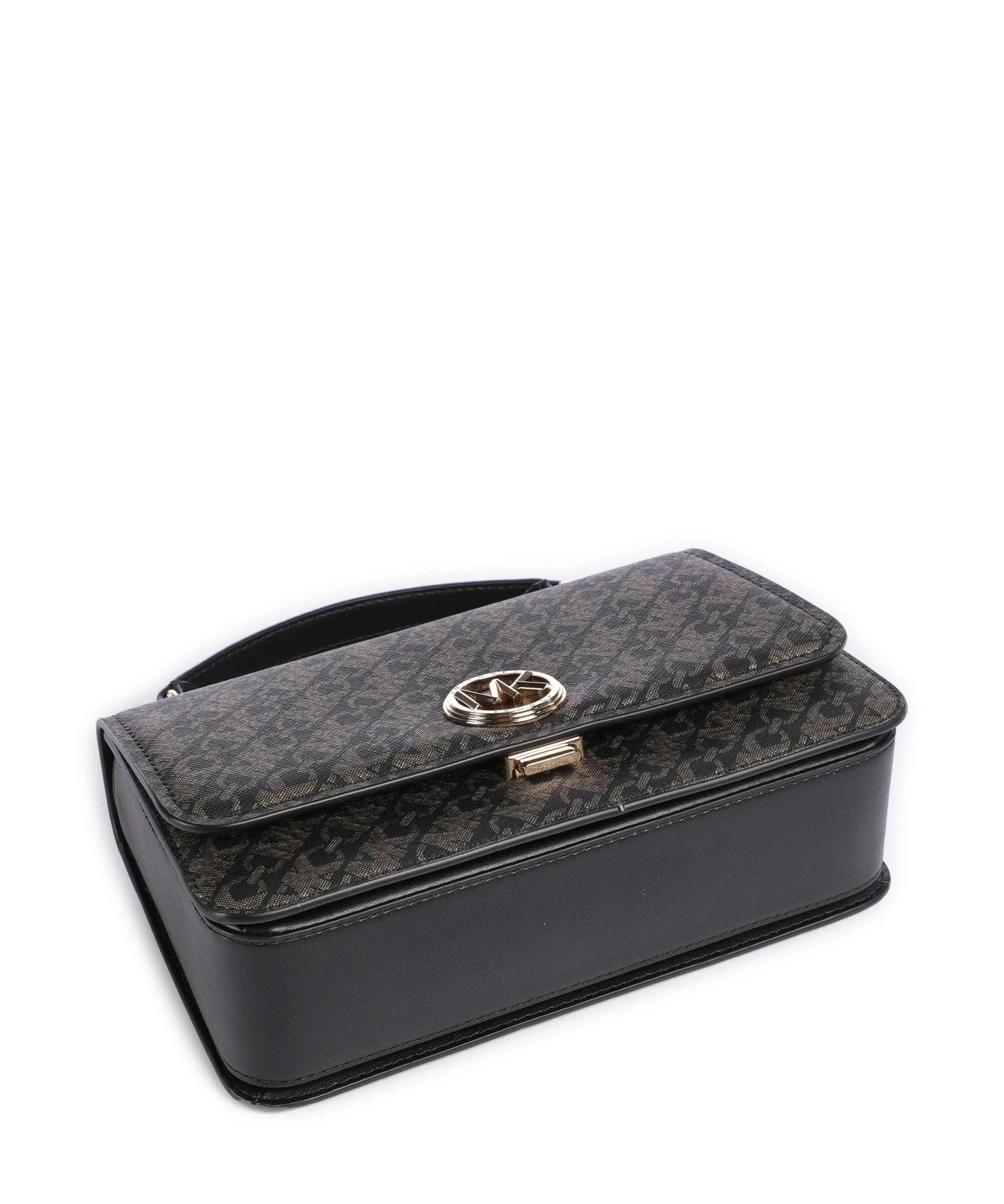  Michael Kors Delancey Borsa a tracolla tela nero/oro  