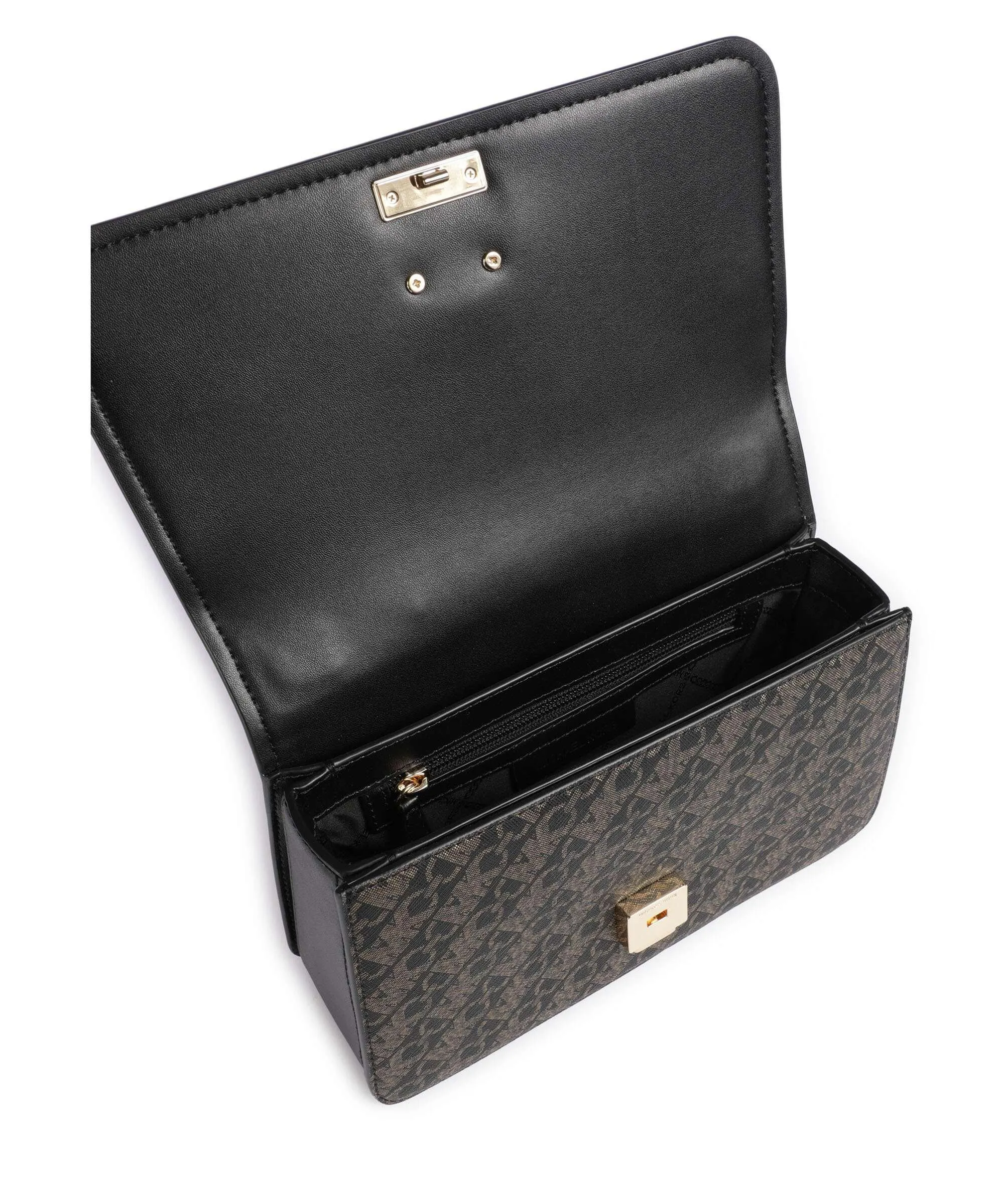  Michael Kors Delancey Borsa a tracolla tela nero/oro  
