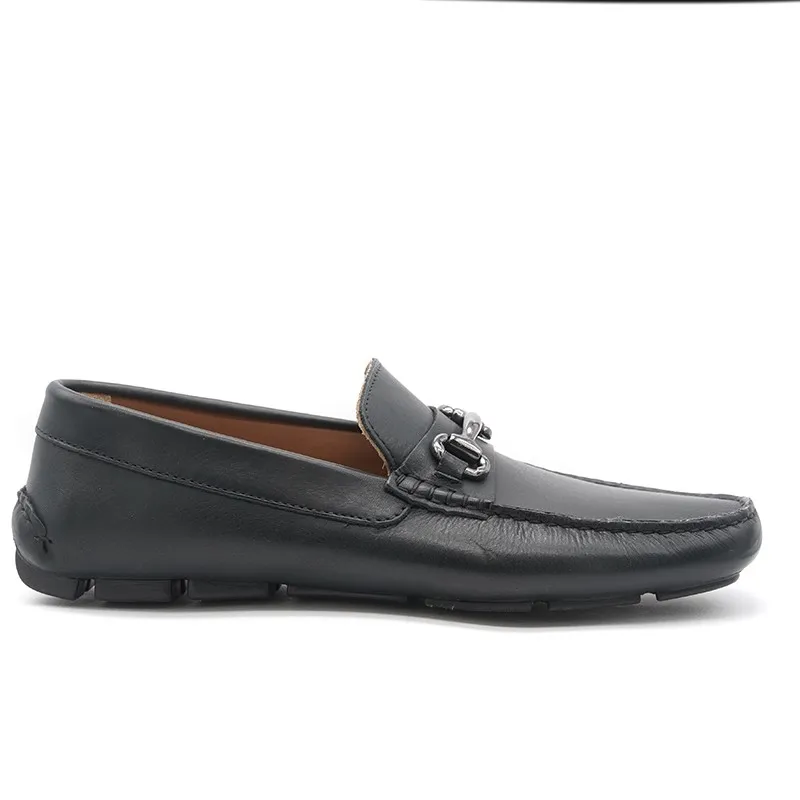 mocassini uomo nero con fibia