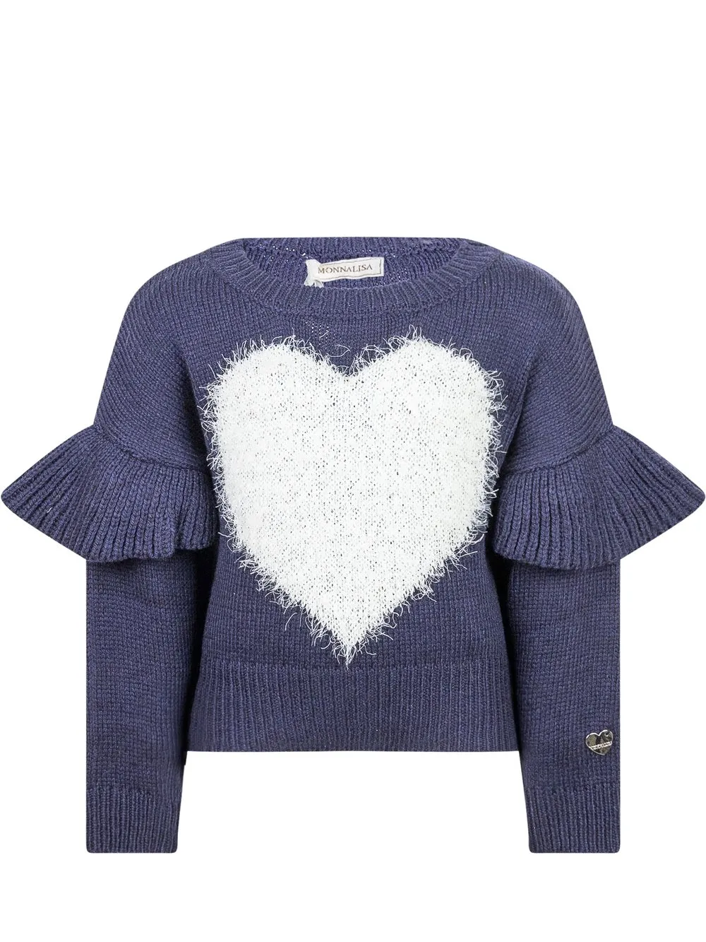MONNALISA Maglione con Intarsio Cuore 
