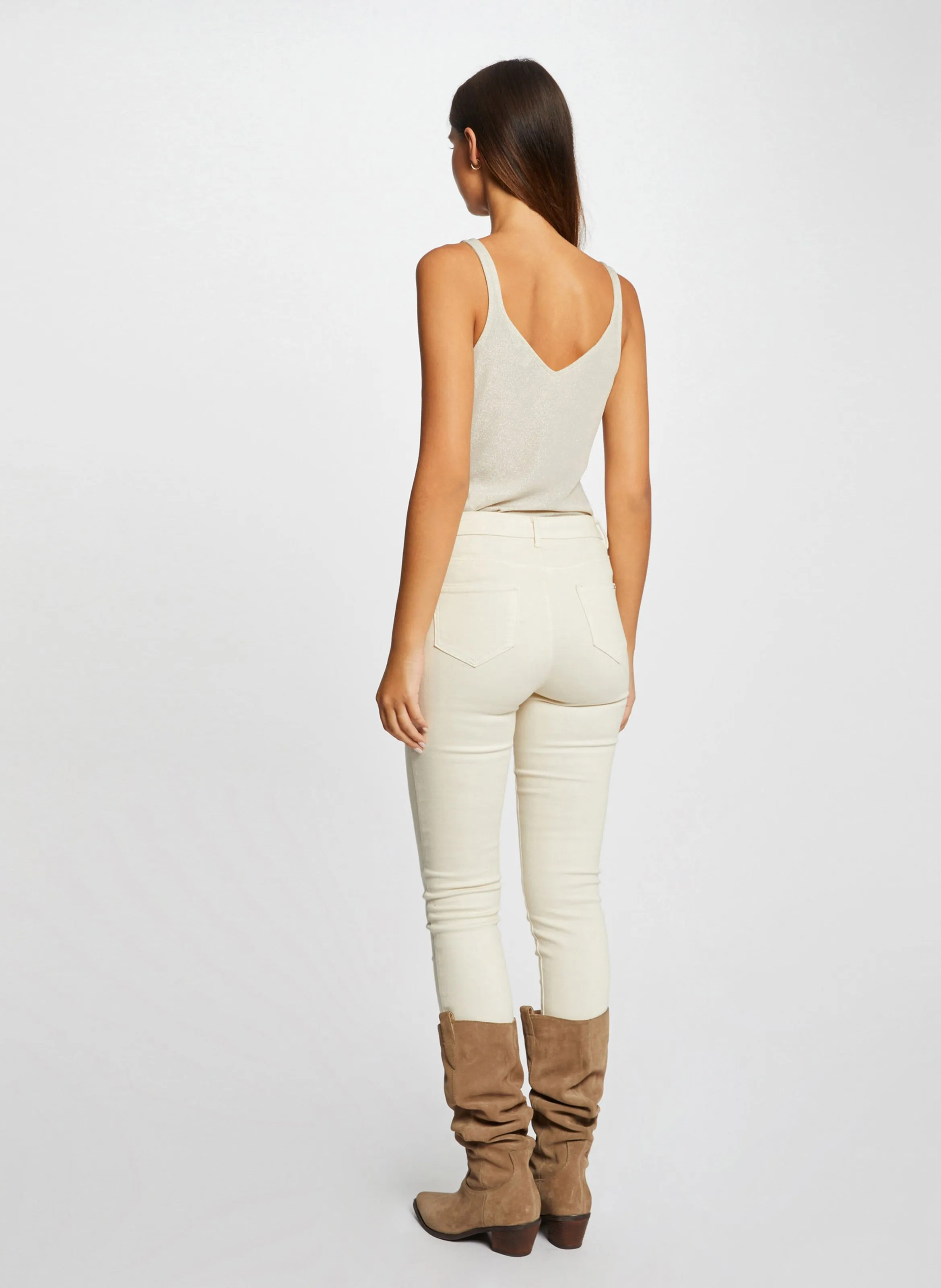 MORGAN   DANIEL - Canottiera con scollo a V | Beige
