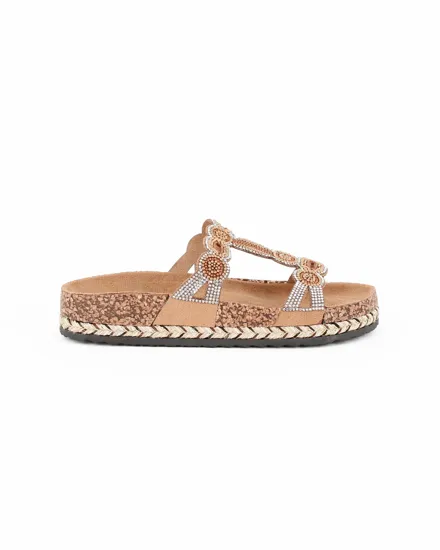 MY JEWELS - Ciabatta beige decorata con perline e strass                                            Previous productMY JEWELS - 