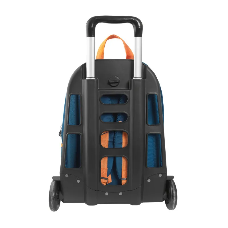 NEW DRAGOBALL ZAINO DOPPIO USO TROLLEY SCUOLA ORGANIZZATO STACCABILE PIEGHEVOLE 53X41X15CM 3 ZIP PANINI SCUOLA ITALY