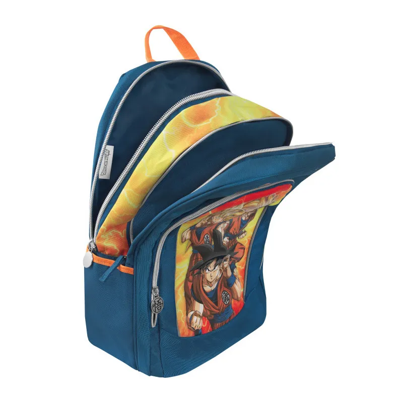 NEW DRAGOBALL ZAINO DOPPIO USO TROLLEY SCUOLA ORGANIZZATO STACCABILE PIEGHEVOLE 53X41X15CM 3 ZIP PANINI SCUOLA ITALY