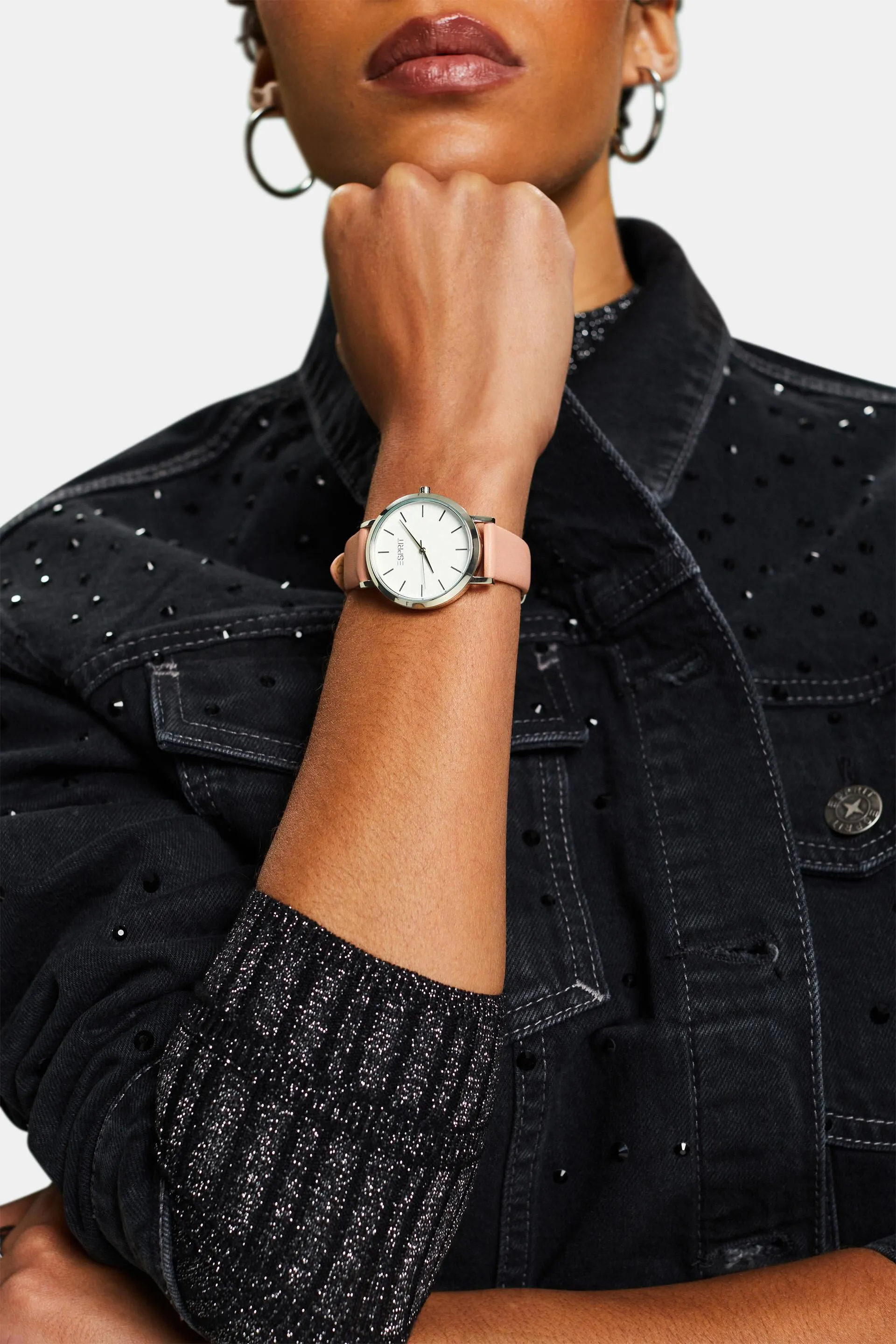 Orologio in acciaio inossidabile con cinturino in pelle