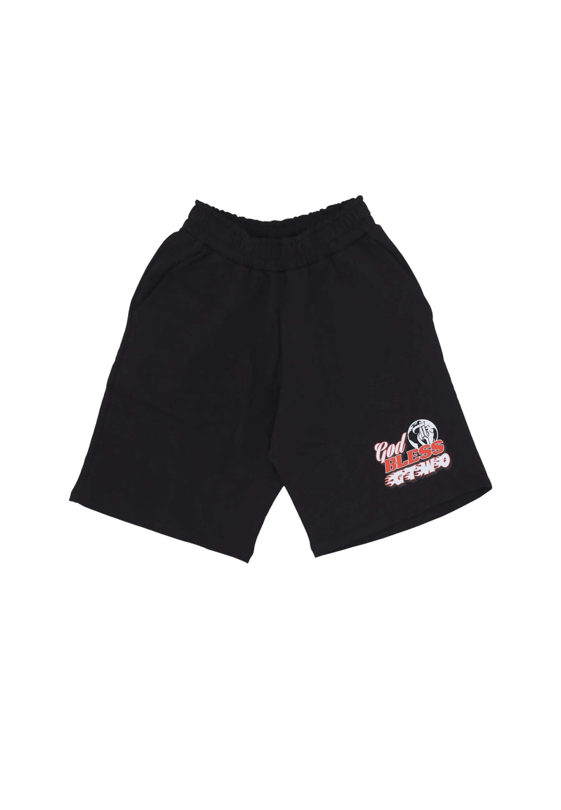 Pantalone Corto Tuta Uomo God Bless Shorts Black