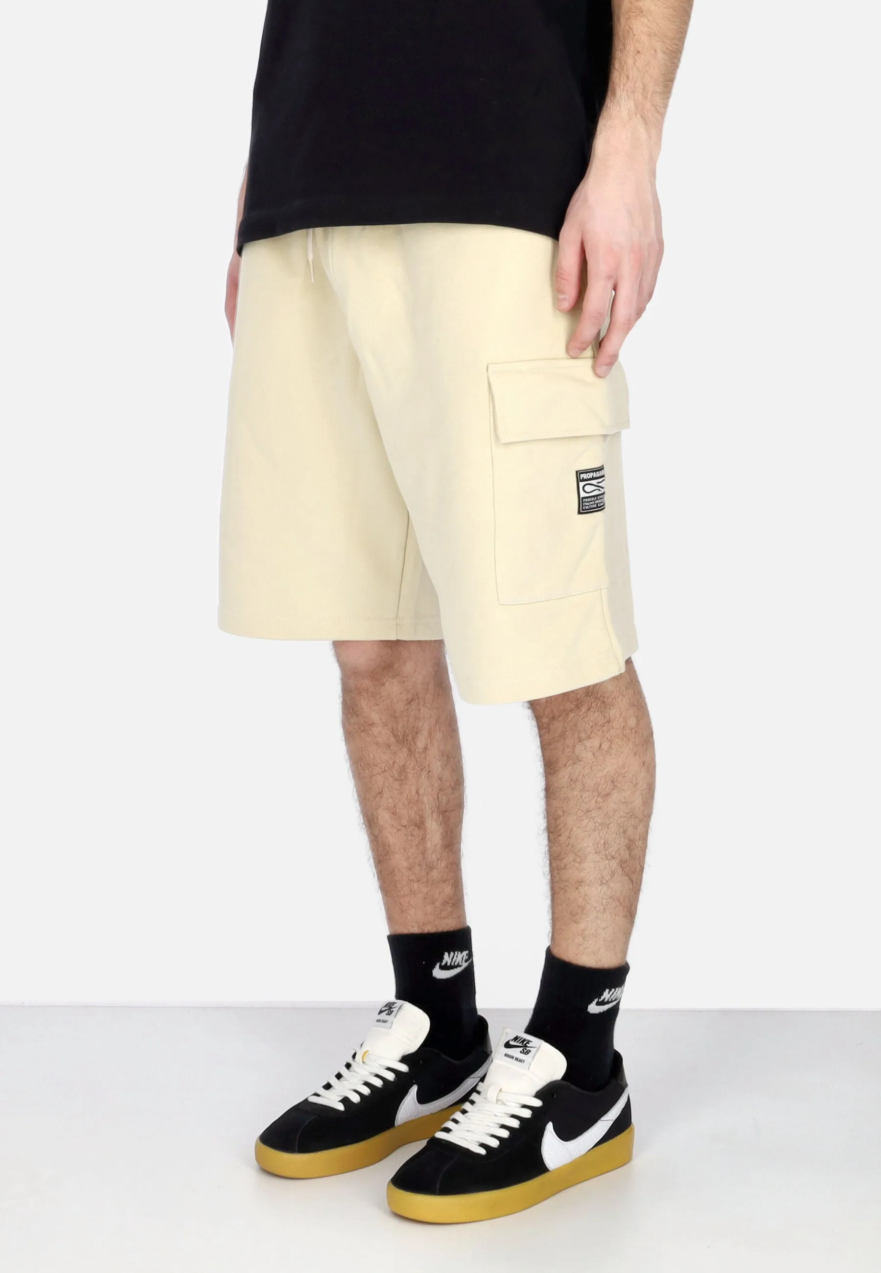 Pantalone Corto Tuta Uomo Label Classic Cargo Sweatshort Gravel